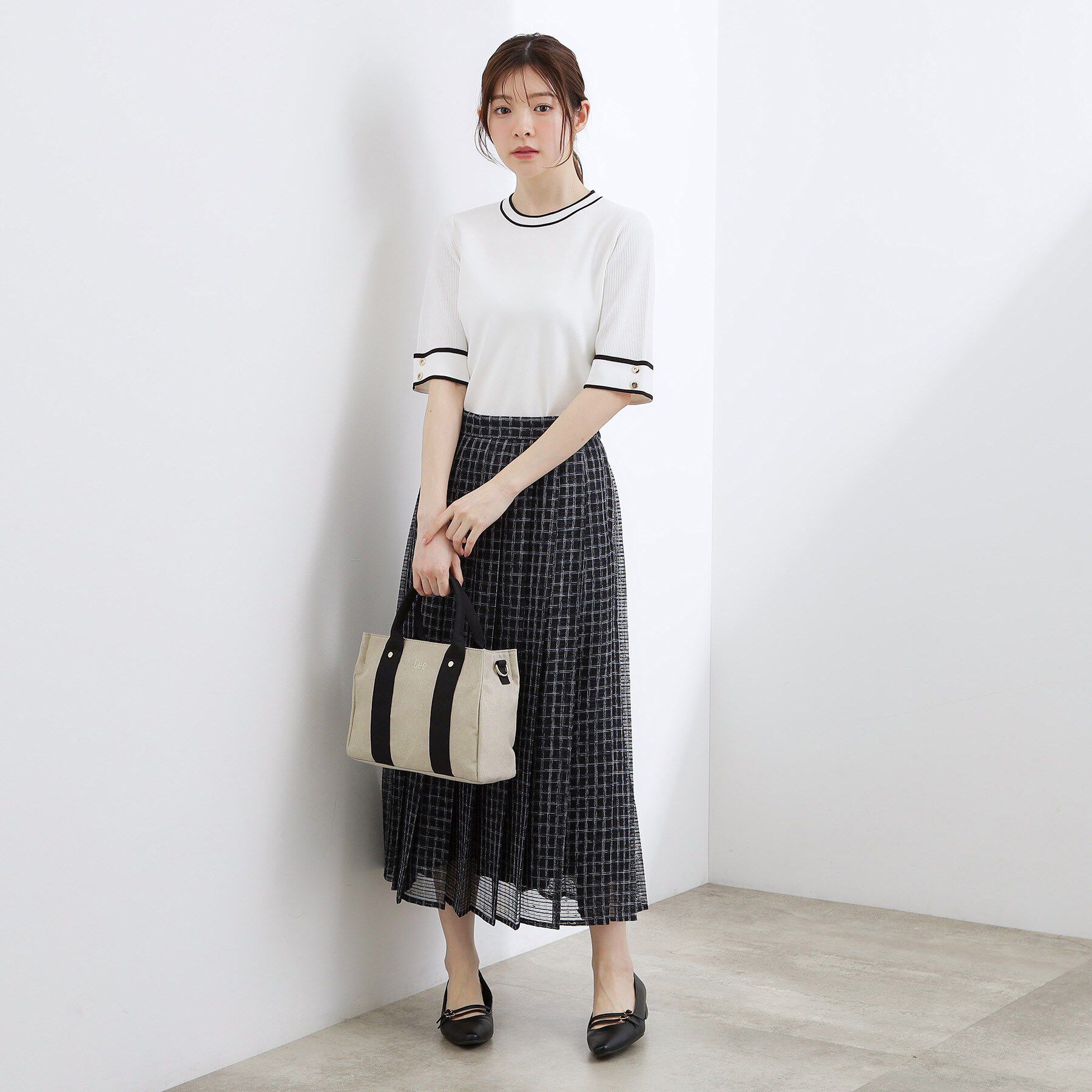 grove「【Lee別注】麻調スクエア2WAYトート」|トートバッグ|