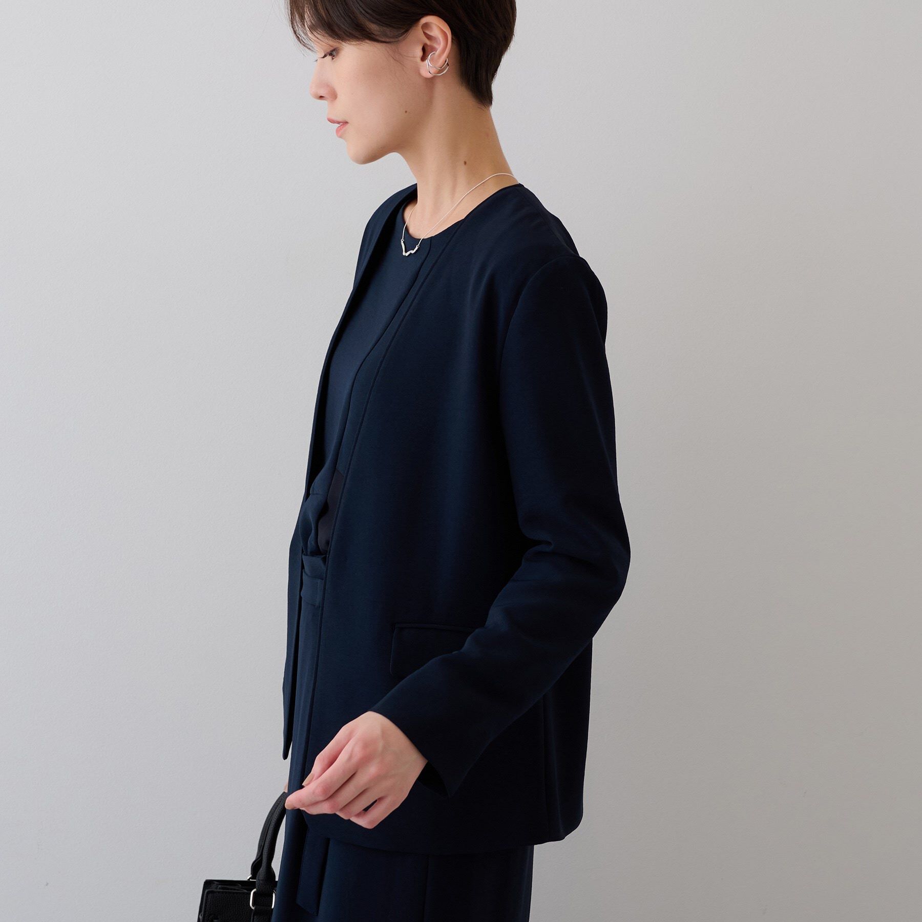 INDIVI「【着る日傘/遮熱/UVケア】ノーカラージャケット」|スーツ|