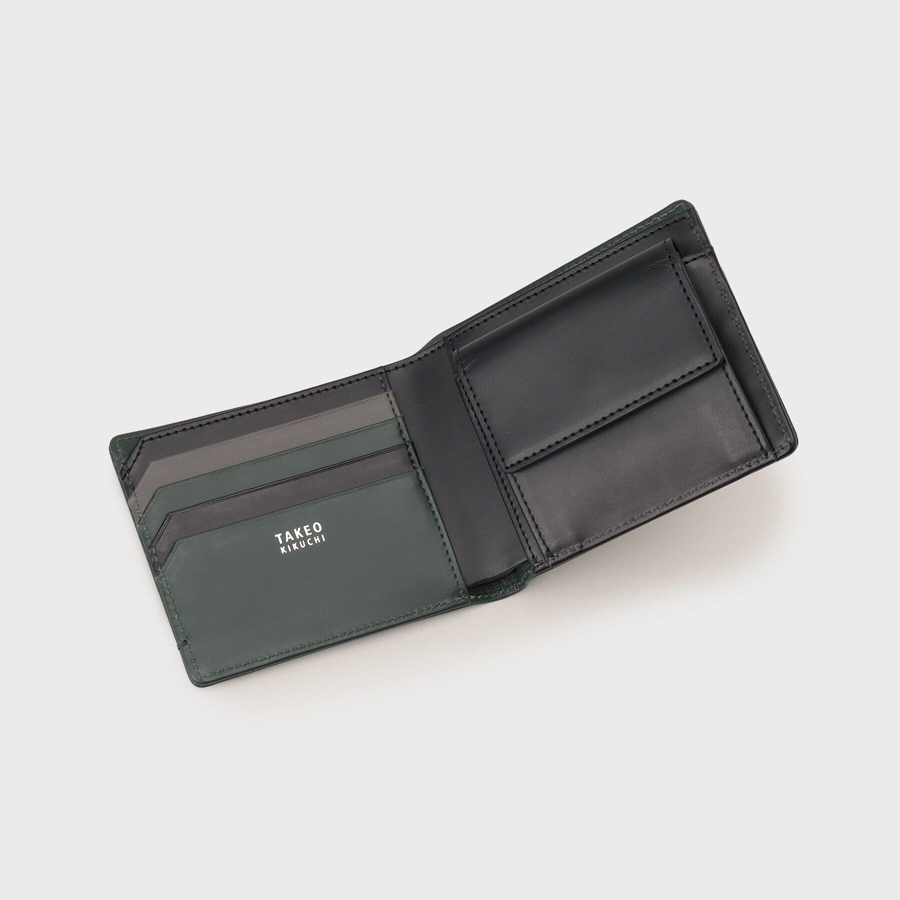 TAKEO KIKUCHI「配色型押しレザー 2つ折り財布」|財布|