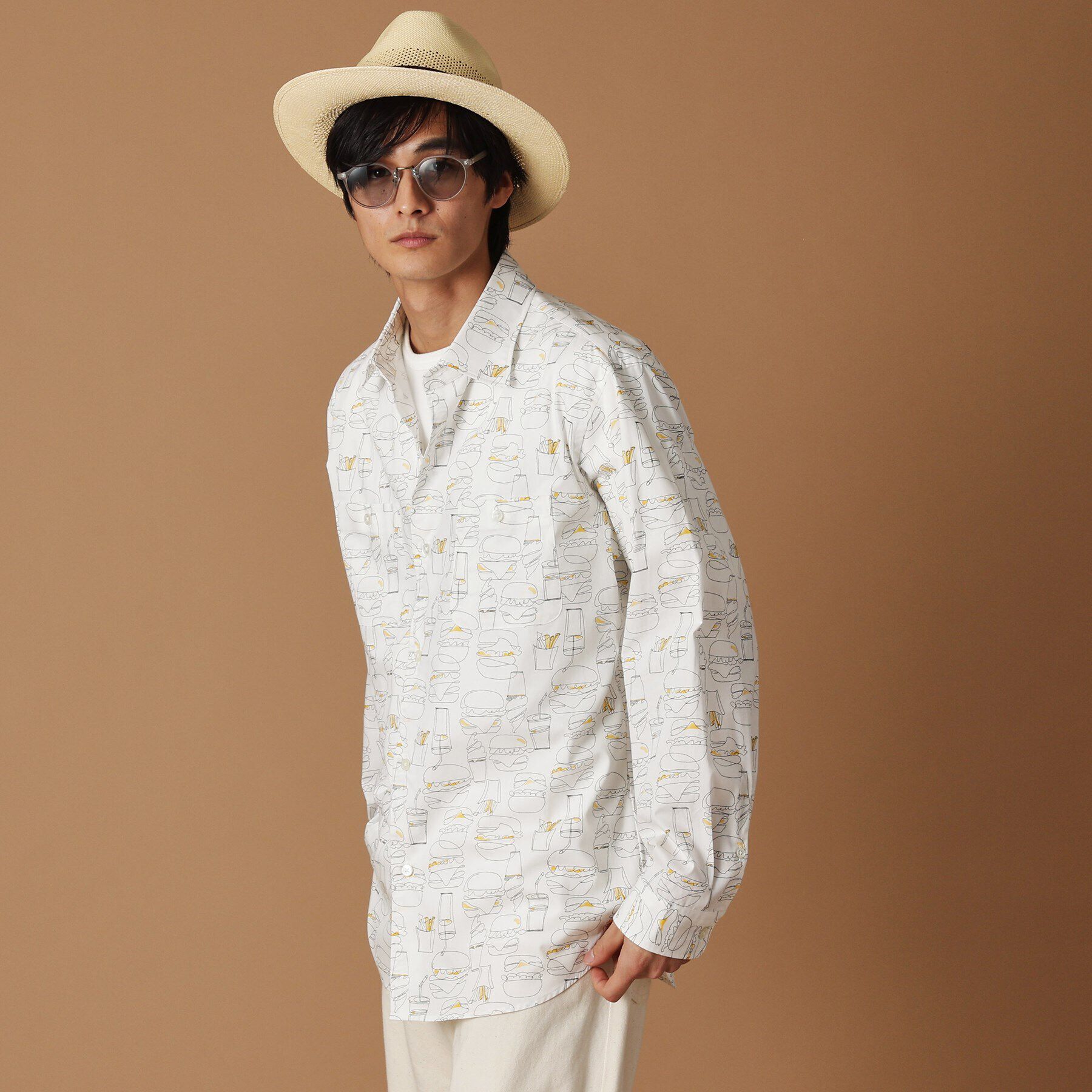 40CARATS&525「ハンバーガープリント シャツ」|シャツ・ブラウス|