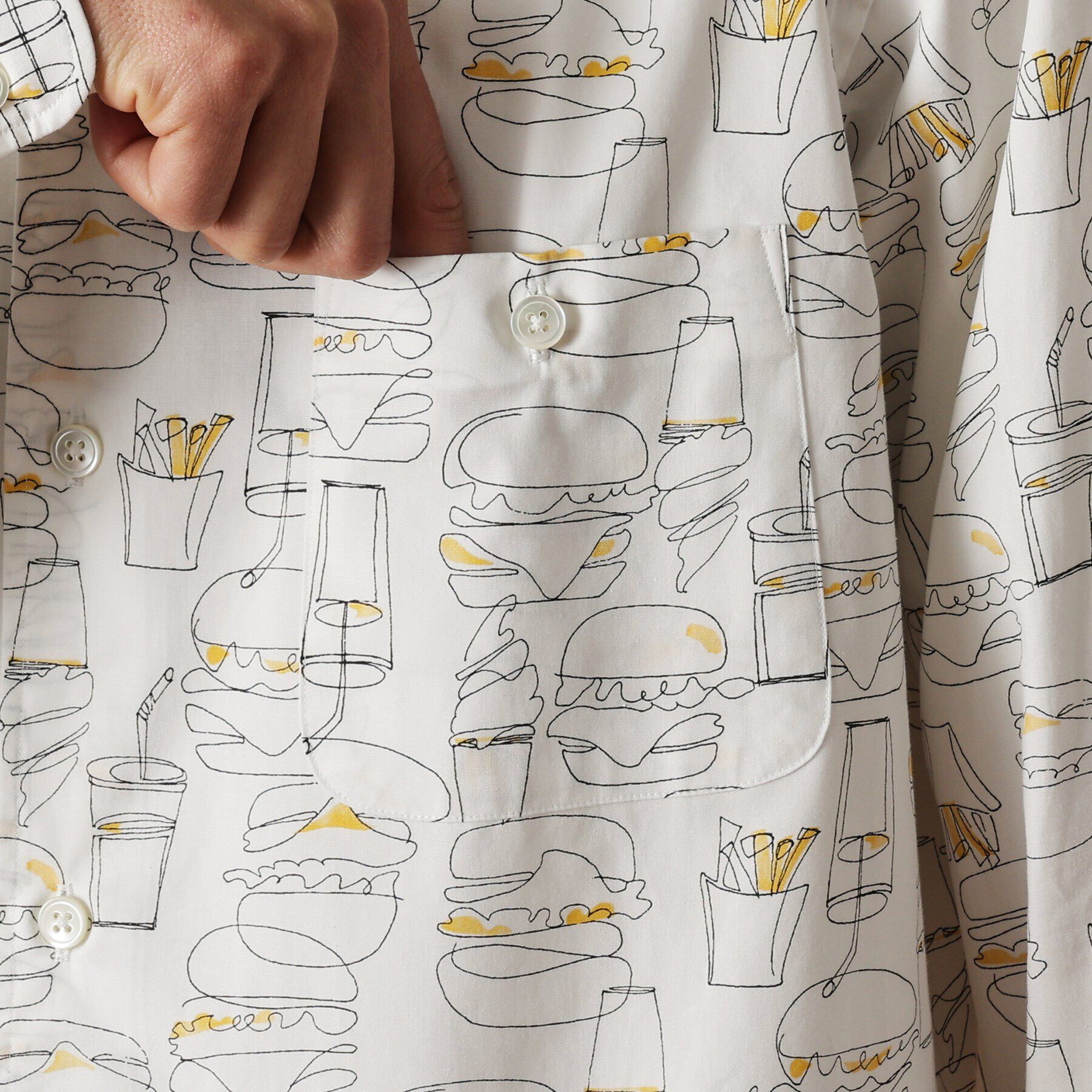 40CARATS&525「ハンバーガープリント シャツ」|シャツ・ブラウス|