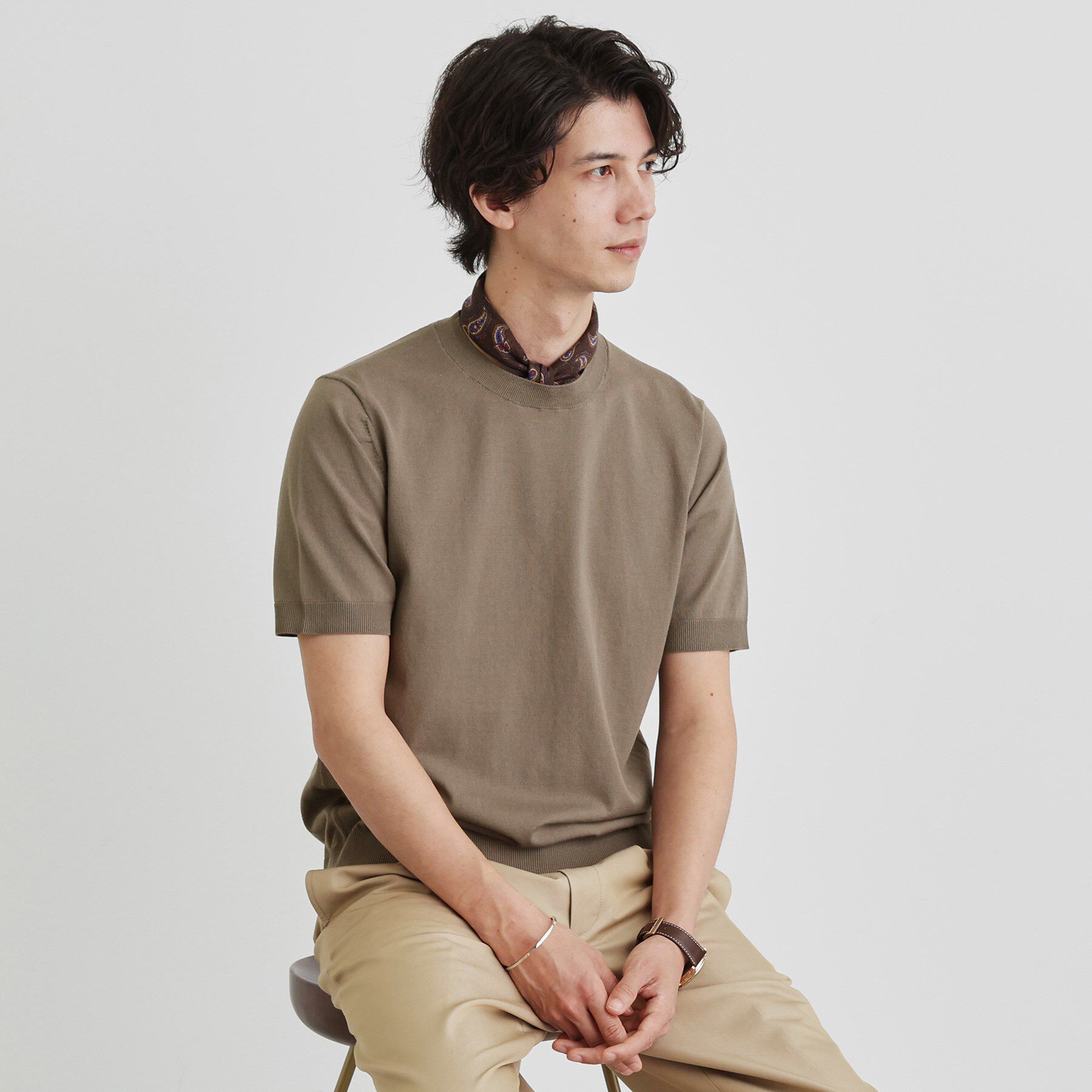 TAKEO KIKUCHI「テーラードニット プルオーバー」|Tシャツ・カットソー|