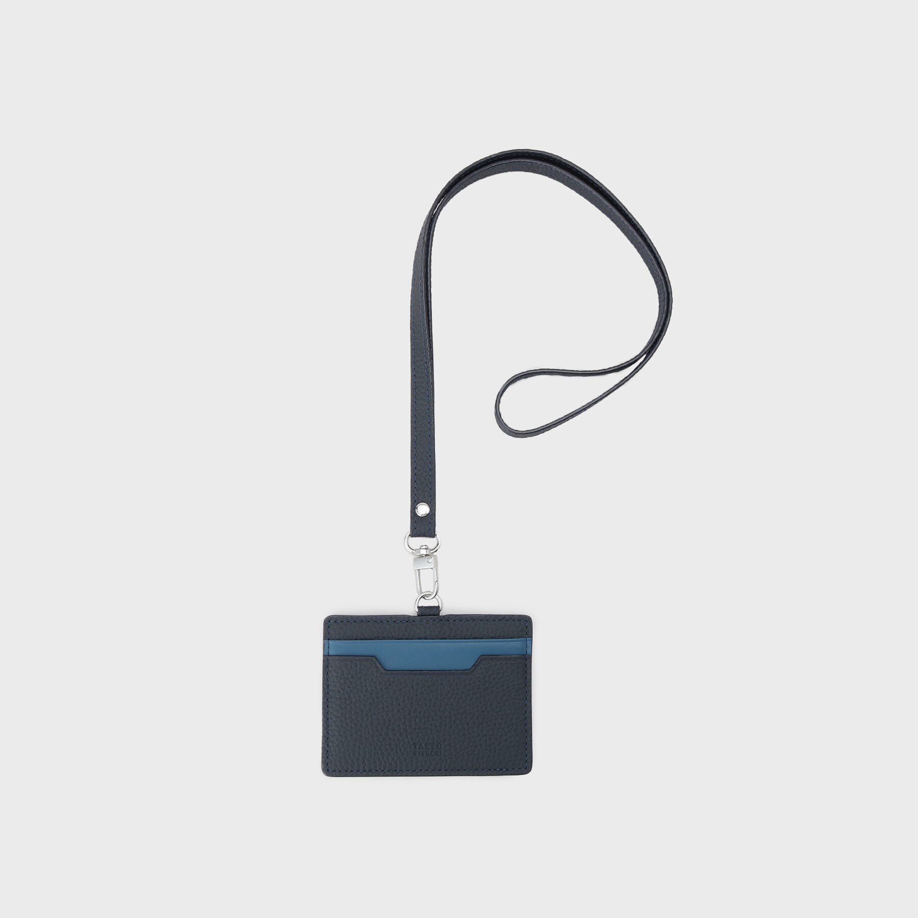 TAKEO KIKUCHI「ソフトシュリンクレザーIDケース」|名刺入れ・カードケース|ブルー(093)