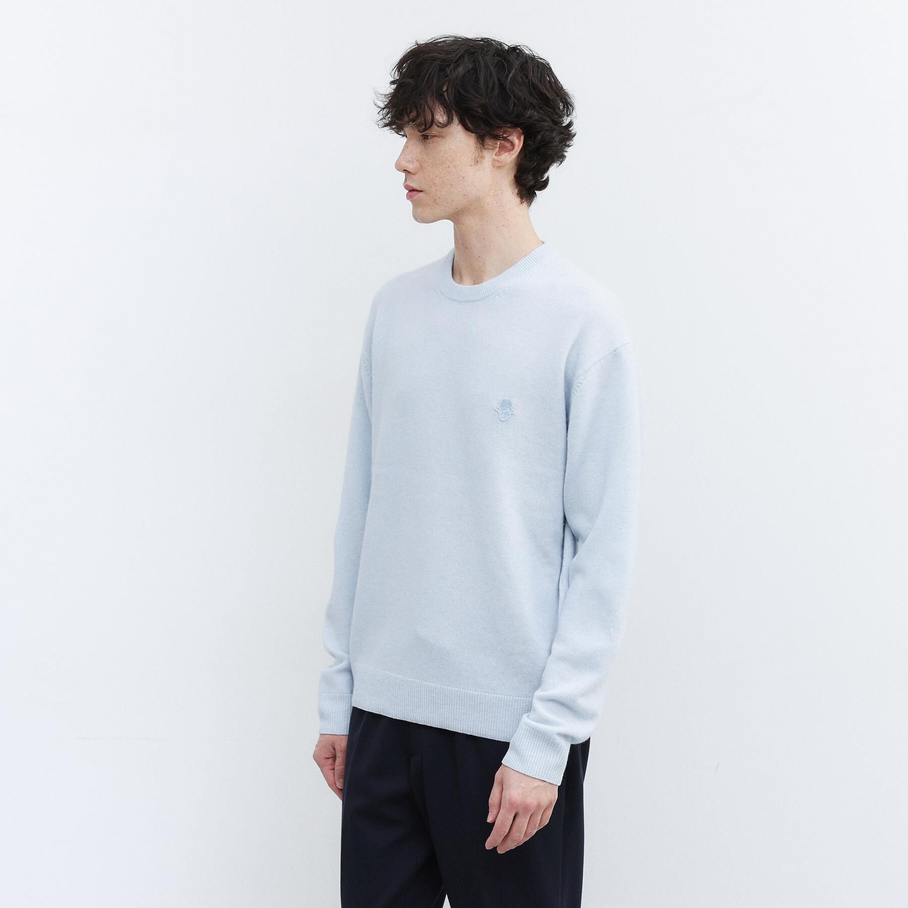 TAKEO KIKUCHI「【Air Palette Knit】ワンポイント カラーニット プルオーバー」|ニット・セーター|
