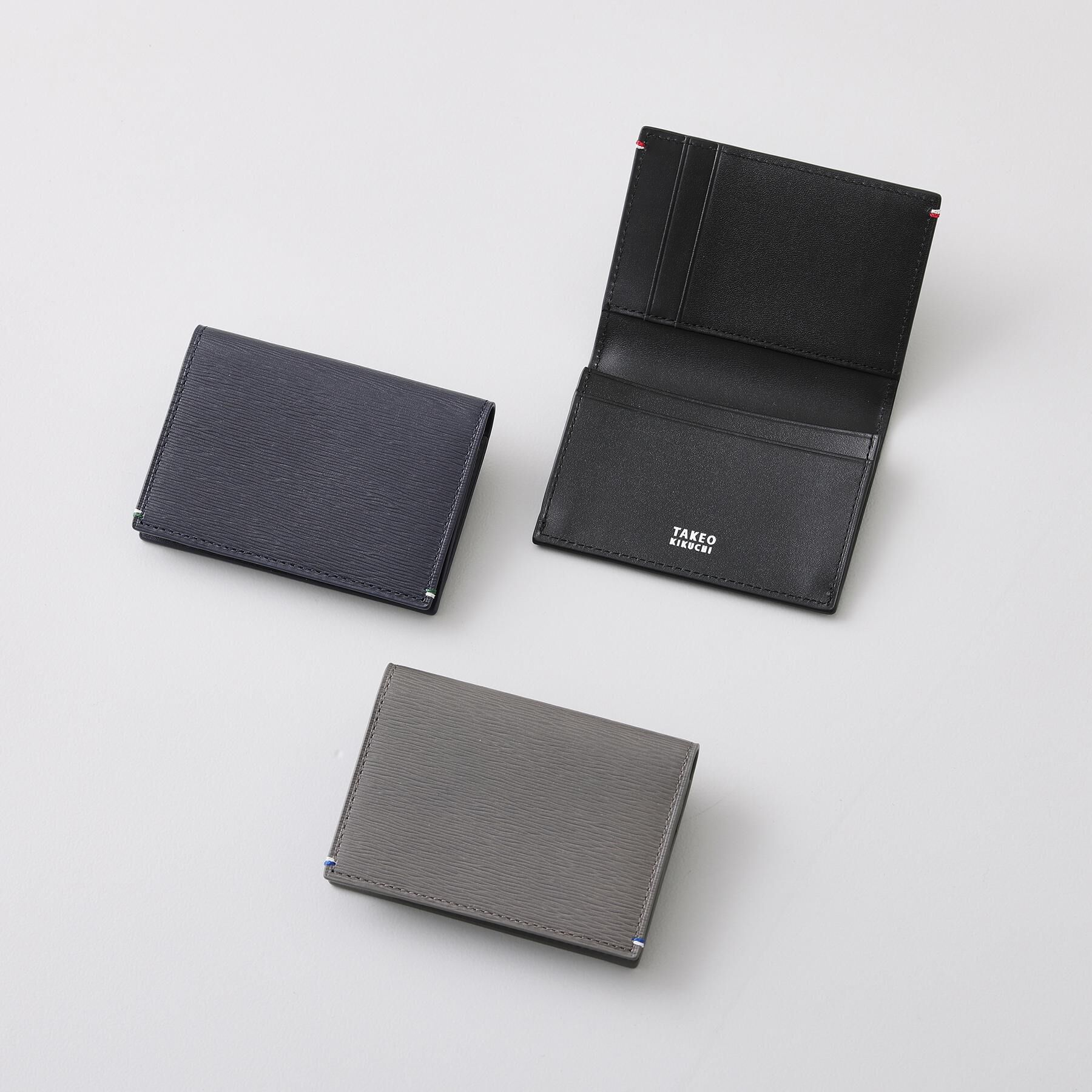 TAKEO KIKUCHI「水シボレザー 名刺入れ」|名刺入れ・カードケース|