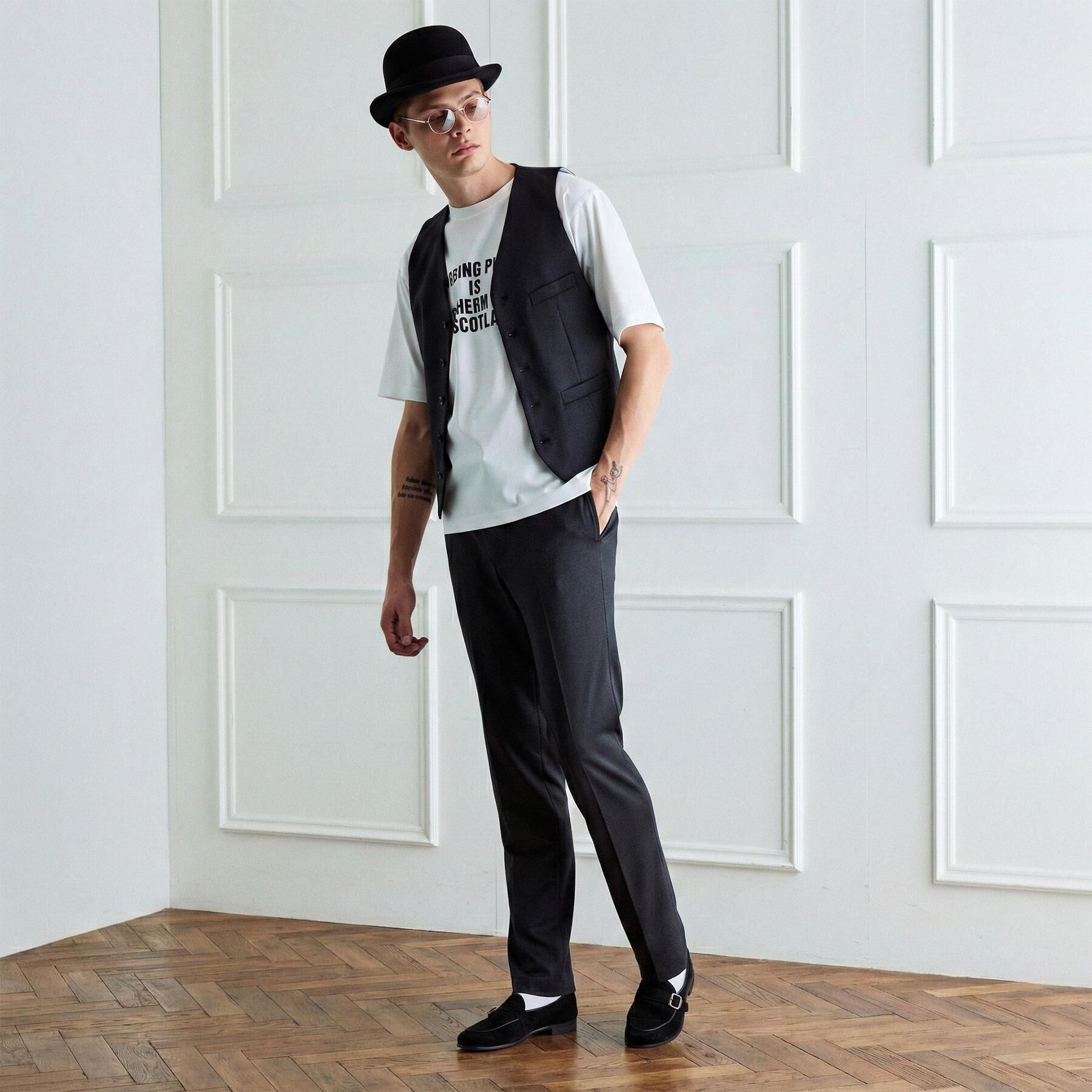 TAKEO KIKUCHI「【BOWLER HAT LABEL】ピンヘッドジャージ スラックス」|その他|