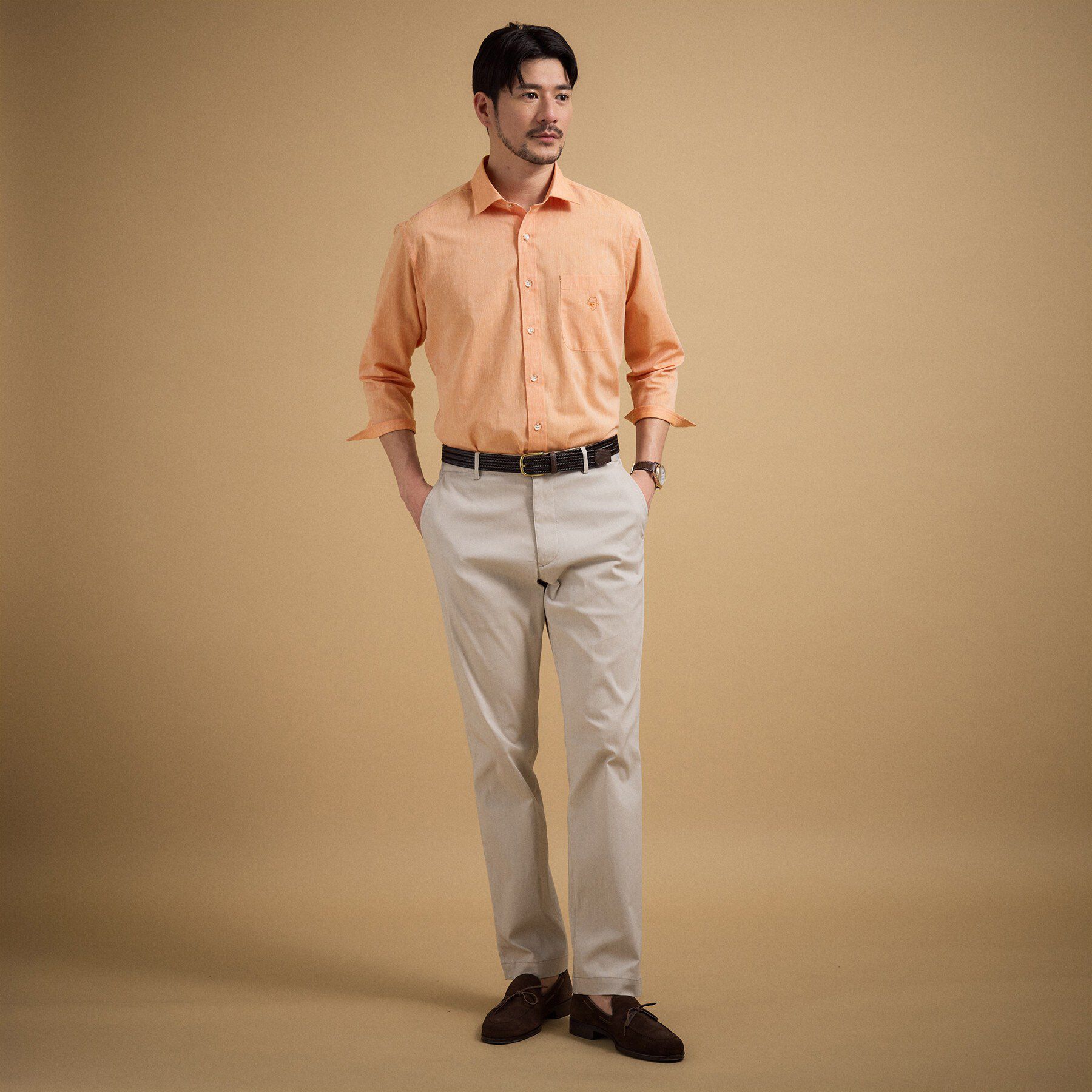 TAKEO KIKUCHI「ハイブリッド リネン 七分袖シャツ」|シャツ・ブラウス|