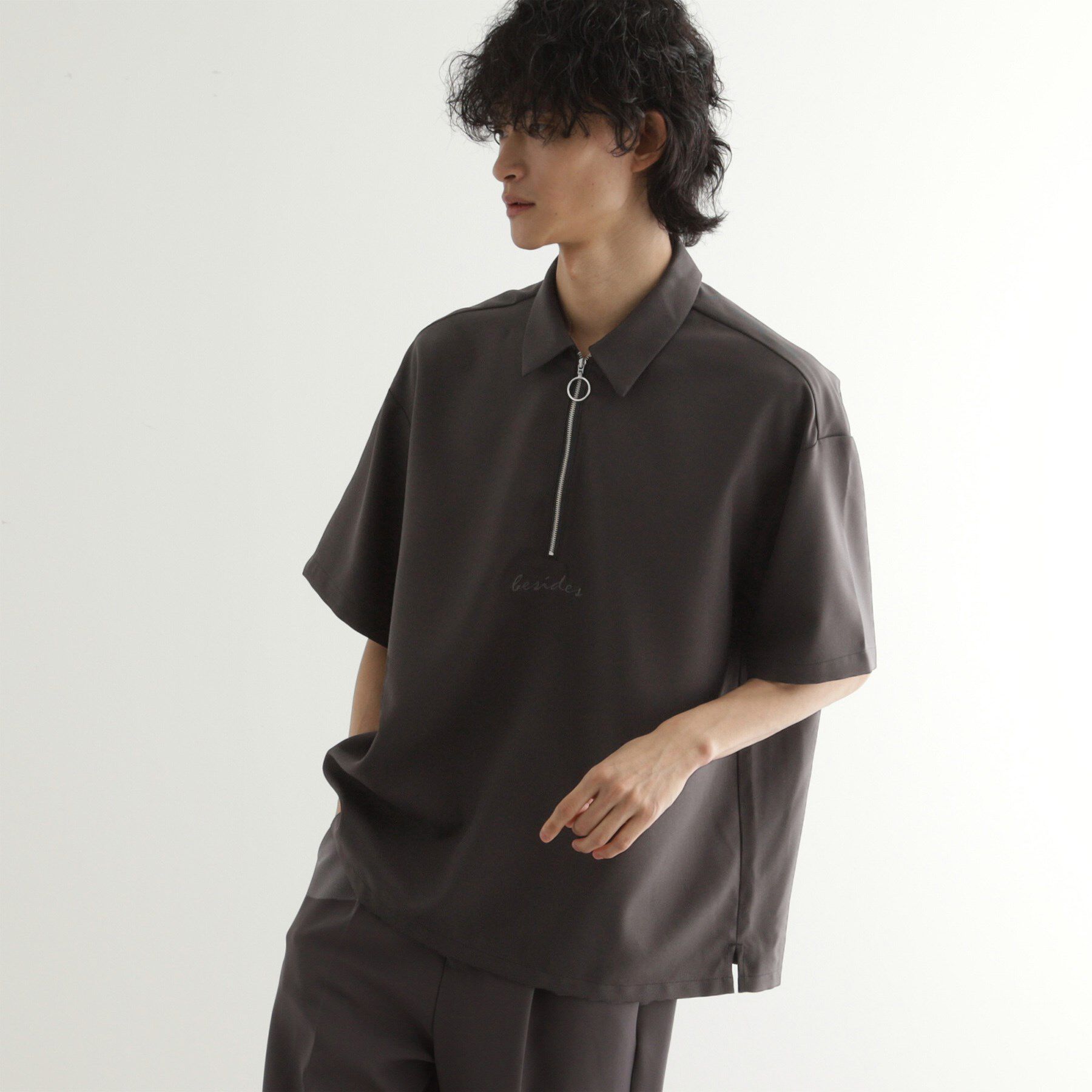 tk.TAKEO KIKUCHI「エンブロハーフジップシャツ」|シャツ・ブラウス|