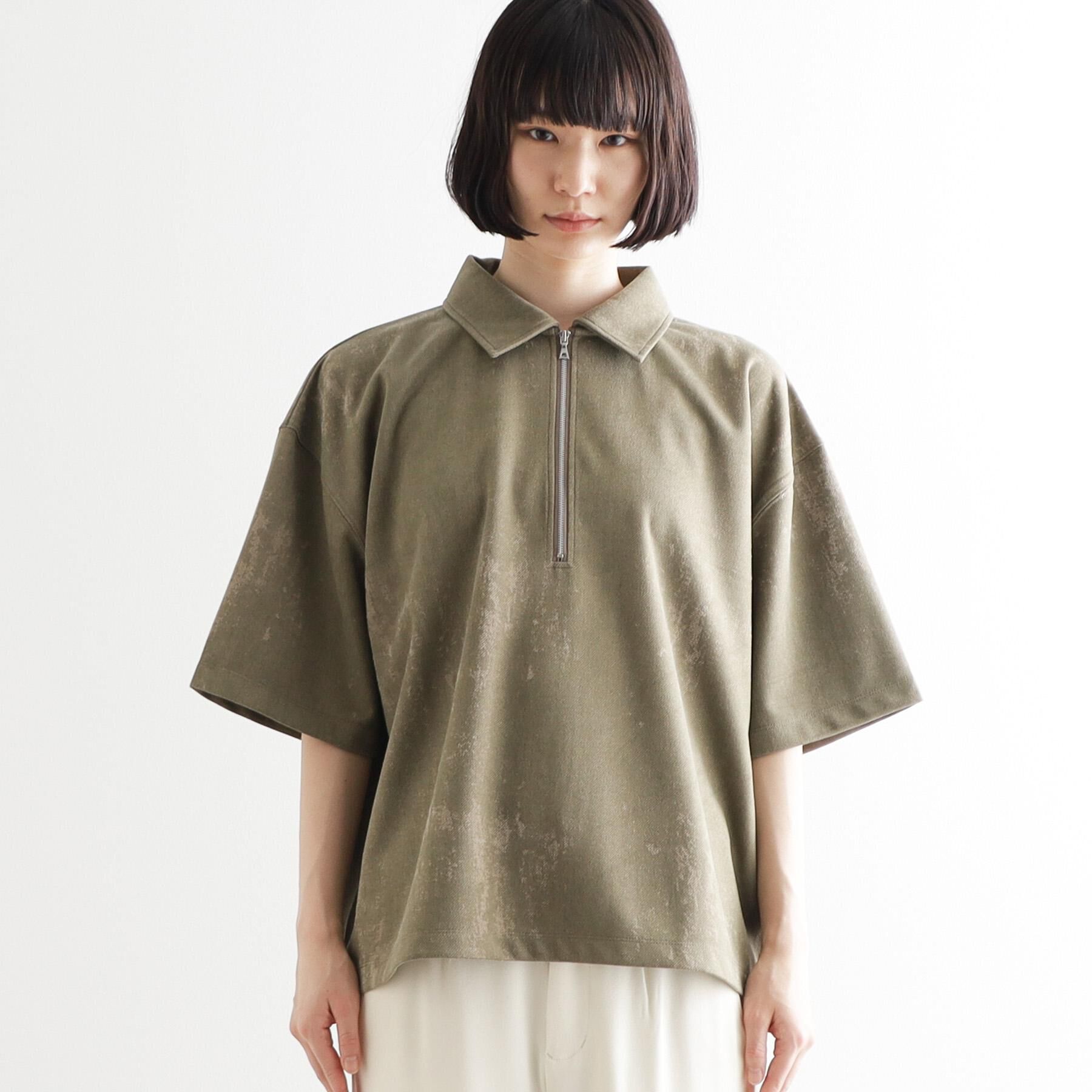 tk.TAKEO KIKUCHI「ヴィンテージライクハーフジップポロシャツ」|ポロシャツ|