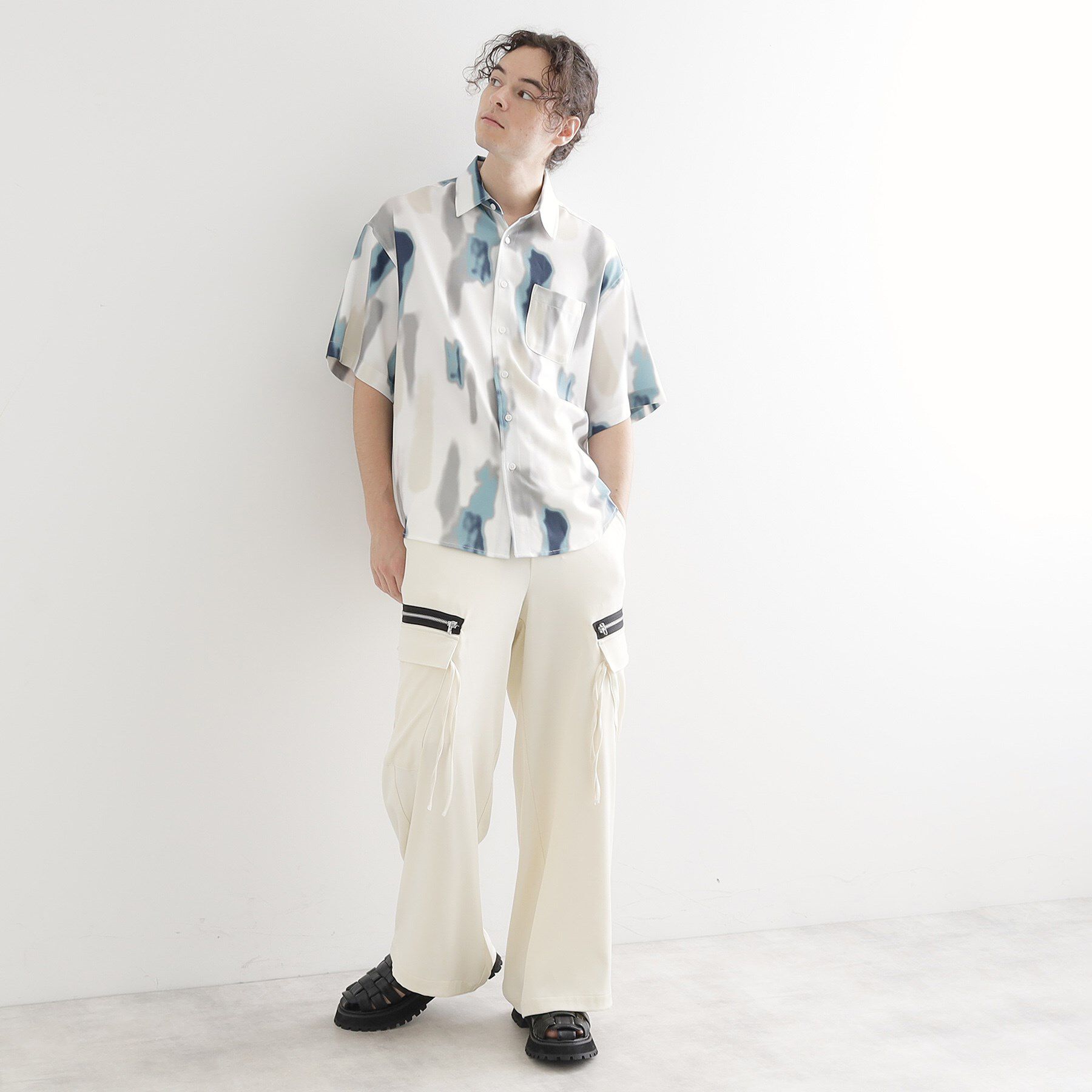 tk.TAKEO KIKUCHI「梨地ボカシプリントシャツ」|シャツ・ブラウス|