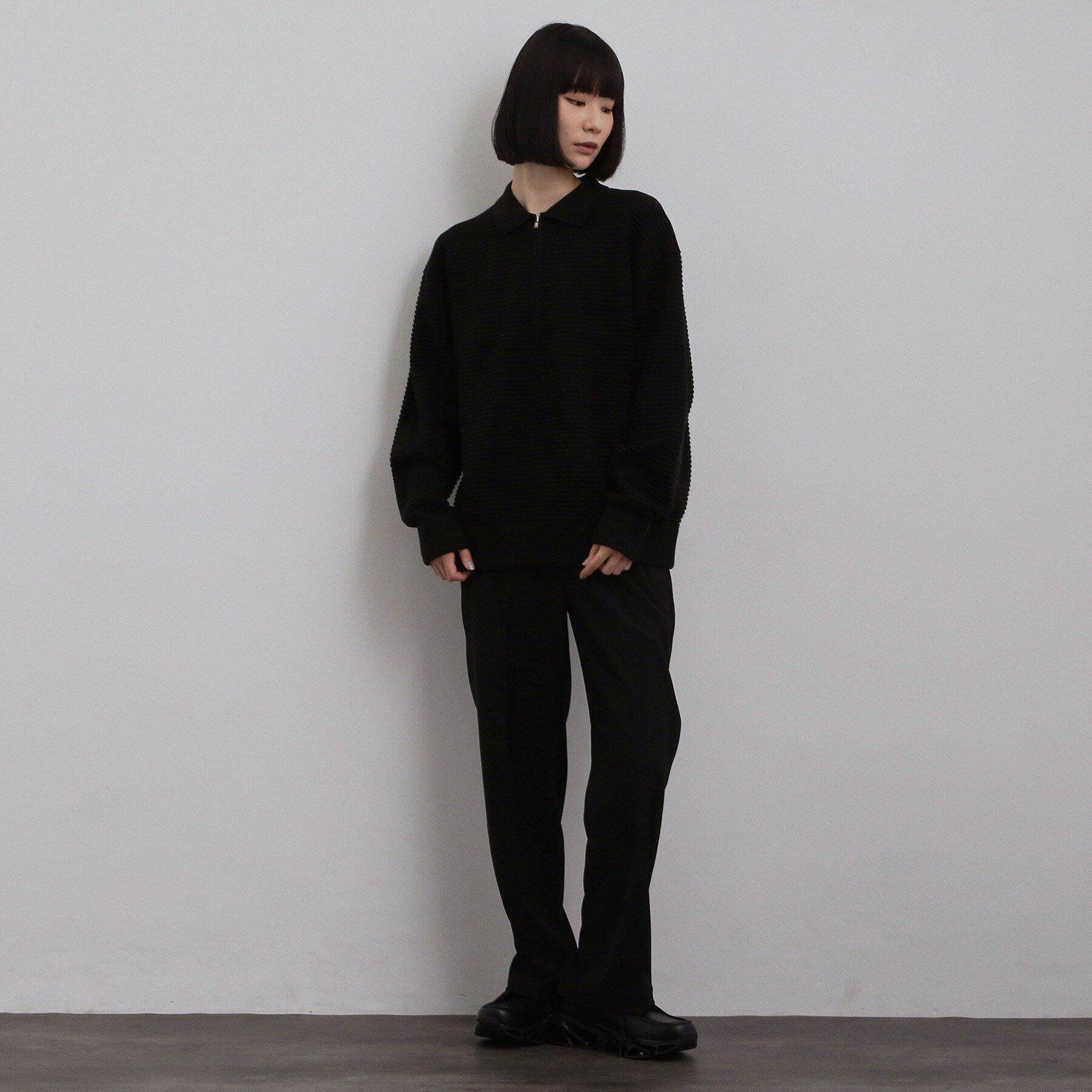 tk.TAKEO KIKUCHI「ハーフジップニットポロシャツ」|ニット・セーター|