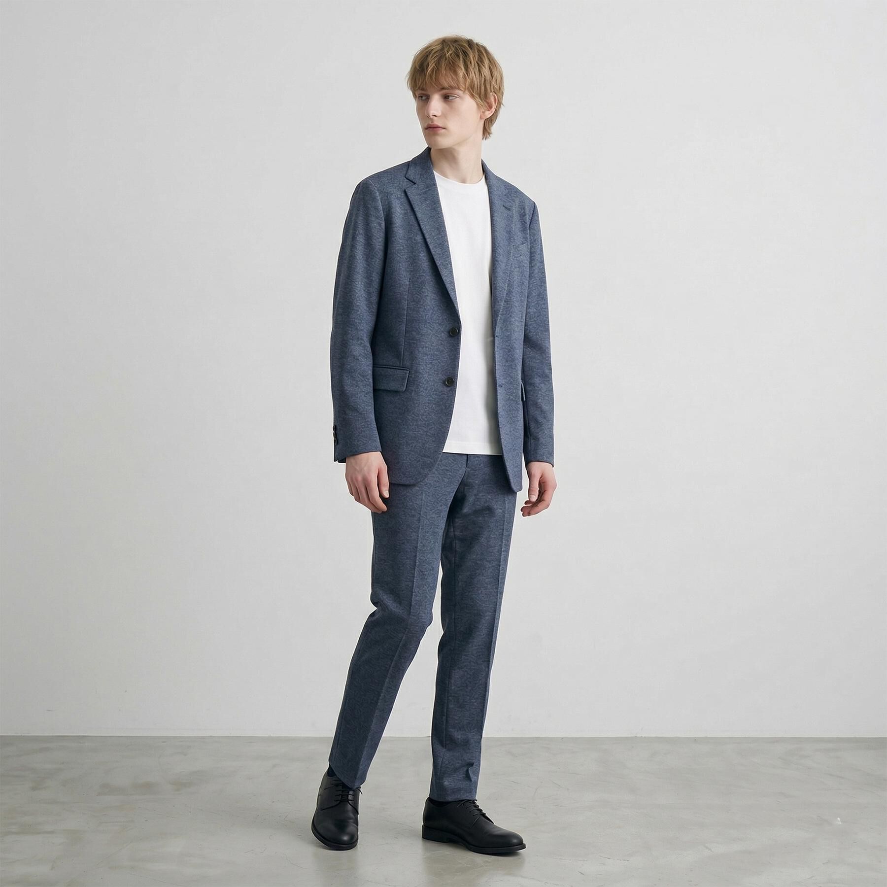 tk.TAKEO KIKUCHI「【セットアップ2点セット】PINHEADシングルセットアップ/ONOFF兼用/ストレッチ/洗える/イ」|スーツ|ブルー(092)