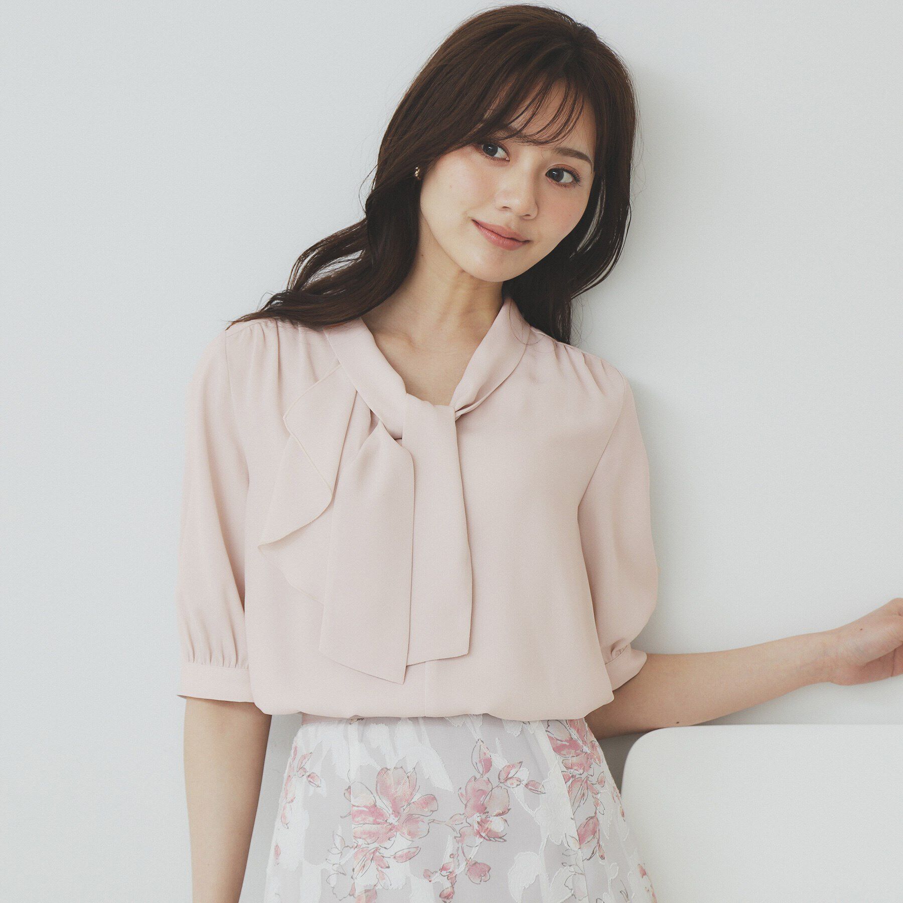 index「ラッフルボウタイブラウス【洗濯機洗い可/イージーアイロン】」|シャツ・ブラウス|