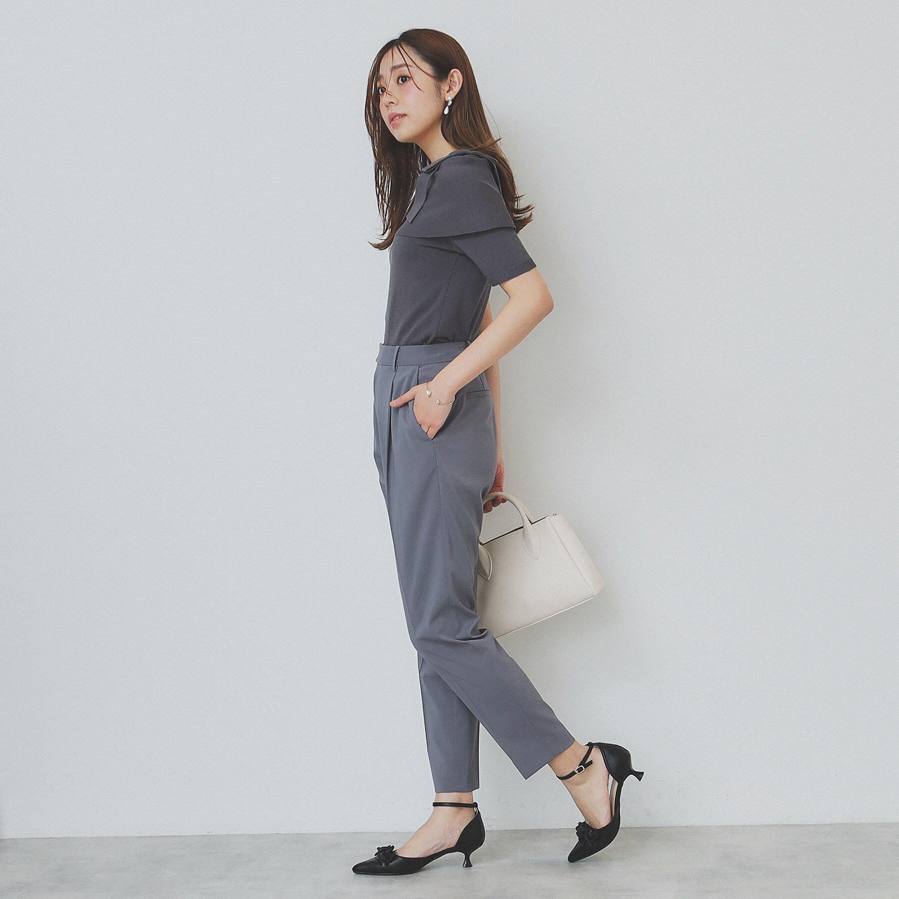 index「アシメリボンオフショルニット【洗濯機洗い可】」|ニット・セーター|