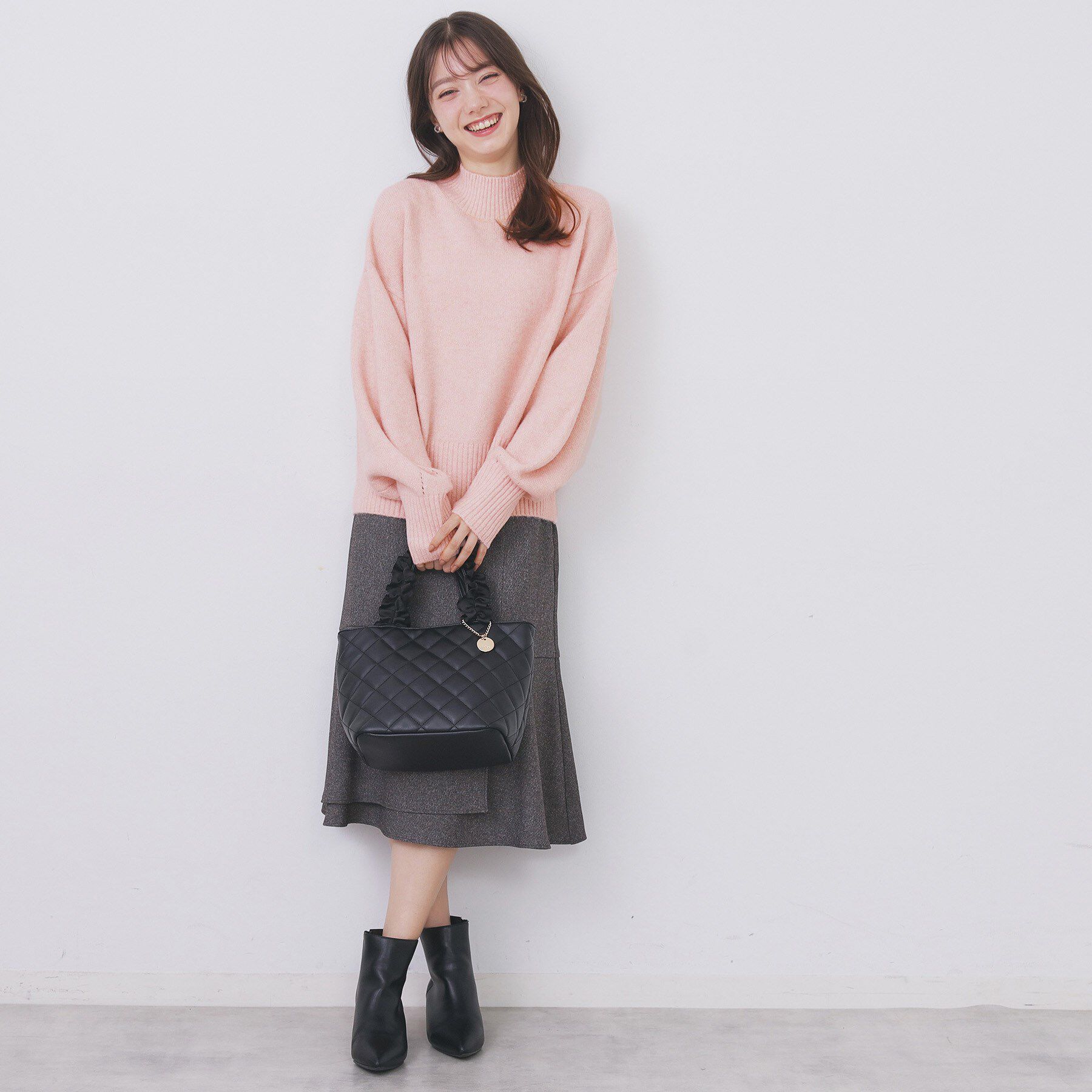 index「選べる2丈 ハイネックカラーミックスラメニット【洗濯機OK】」|ニット・セーター|