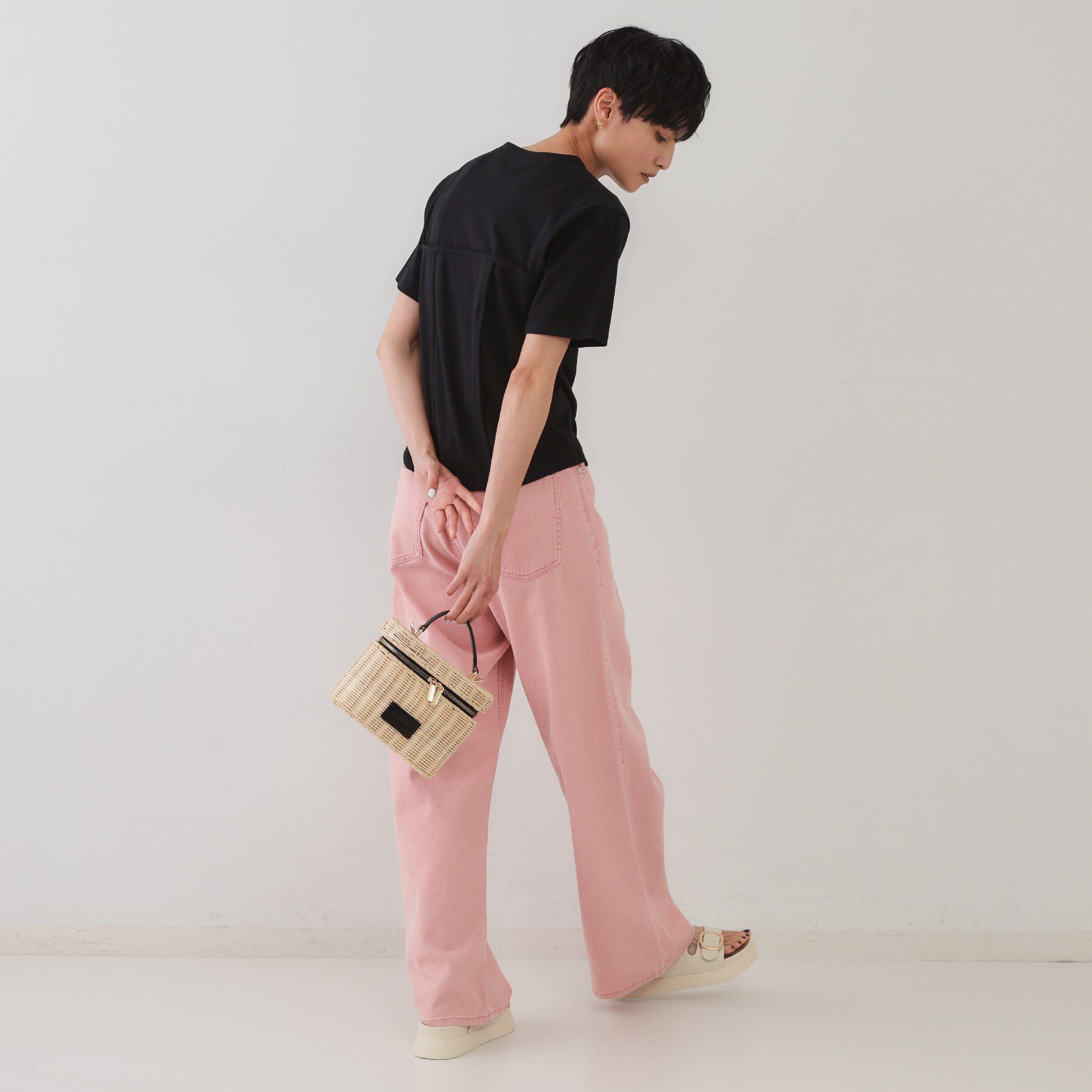 OPAQUE.CLIP「切り替えデザインカットソー【洗濯機洗い可】」|Tシャツ・カットソー|