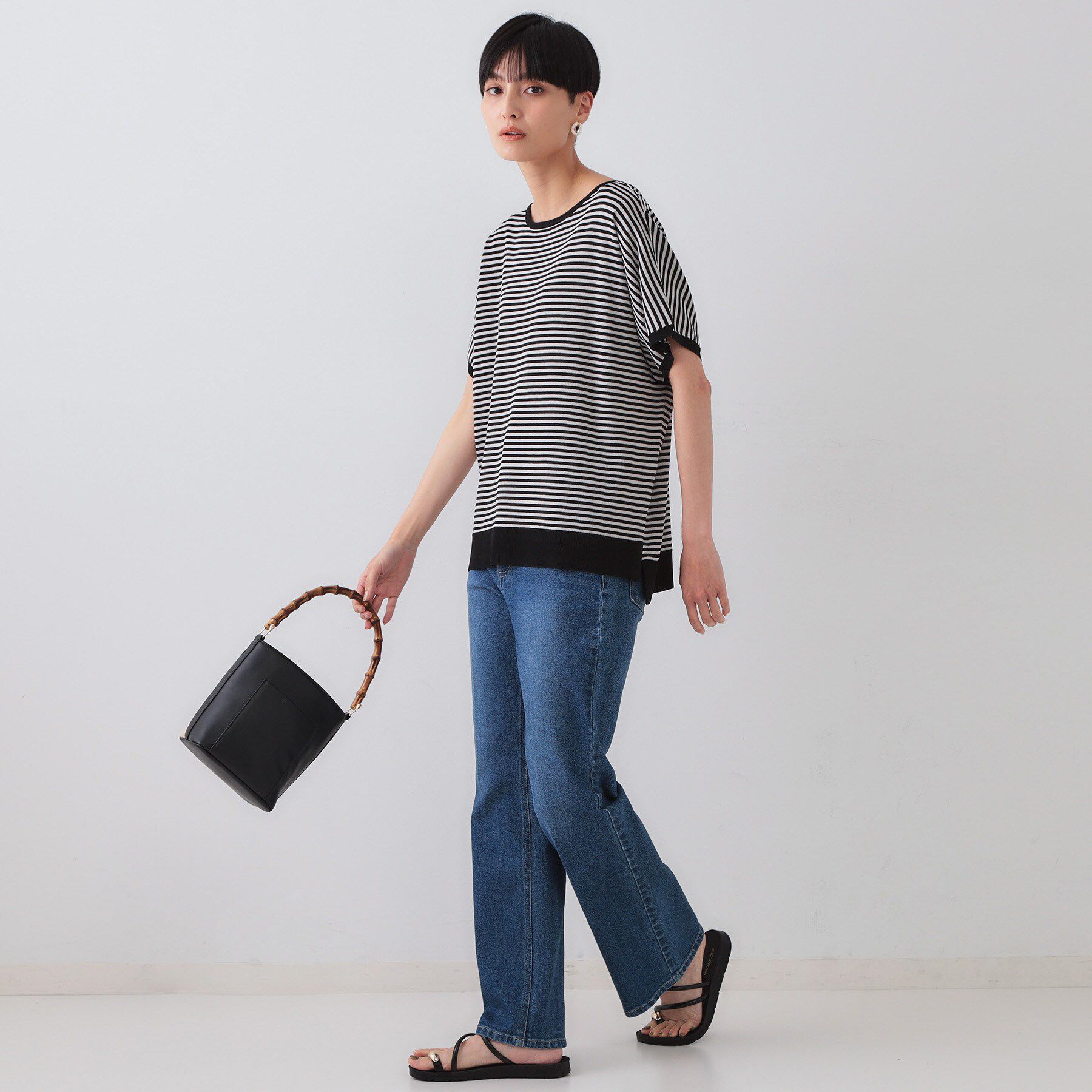 OPAQUE.CLIP「《6色展開/S-LLサイズ》ドルマンスリーブニット【UV/接触冷感/洗濯機洗い可/抗ピル】」|ニット・セーター|