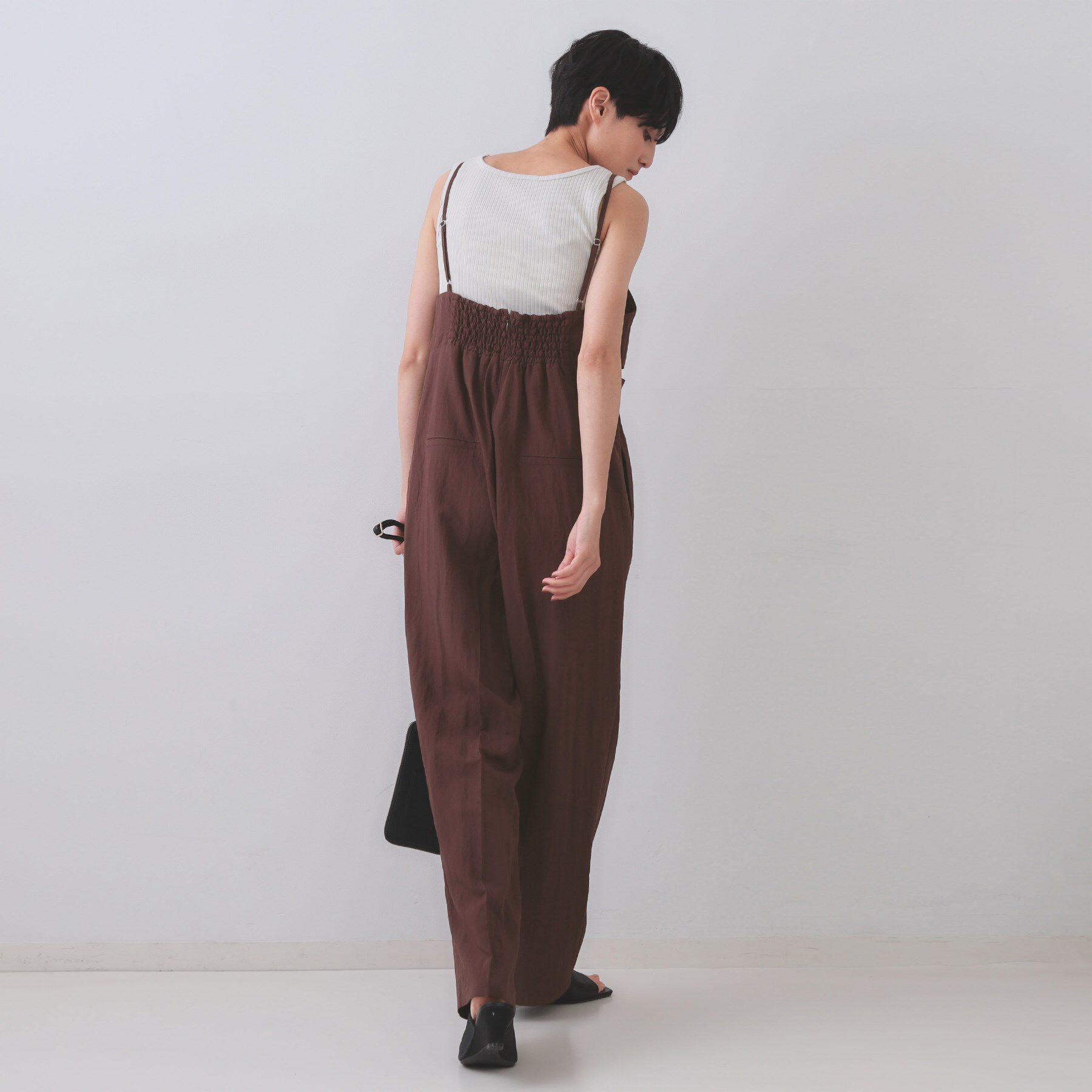 OPAQUE.CLIP「《STORY掲載》サイドオープンカットサロペット【洗える】」|オールインワン|