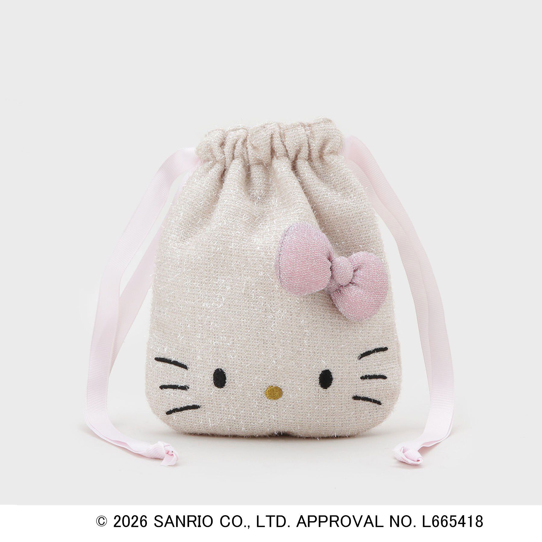 OPAQUE.CLIP「◆【ハローキティ】キラふわフェイス巾着ポーチ」|ポーチ|