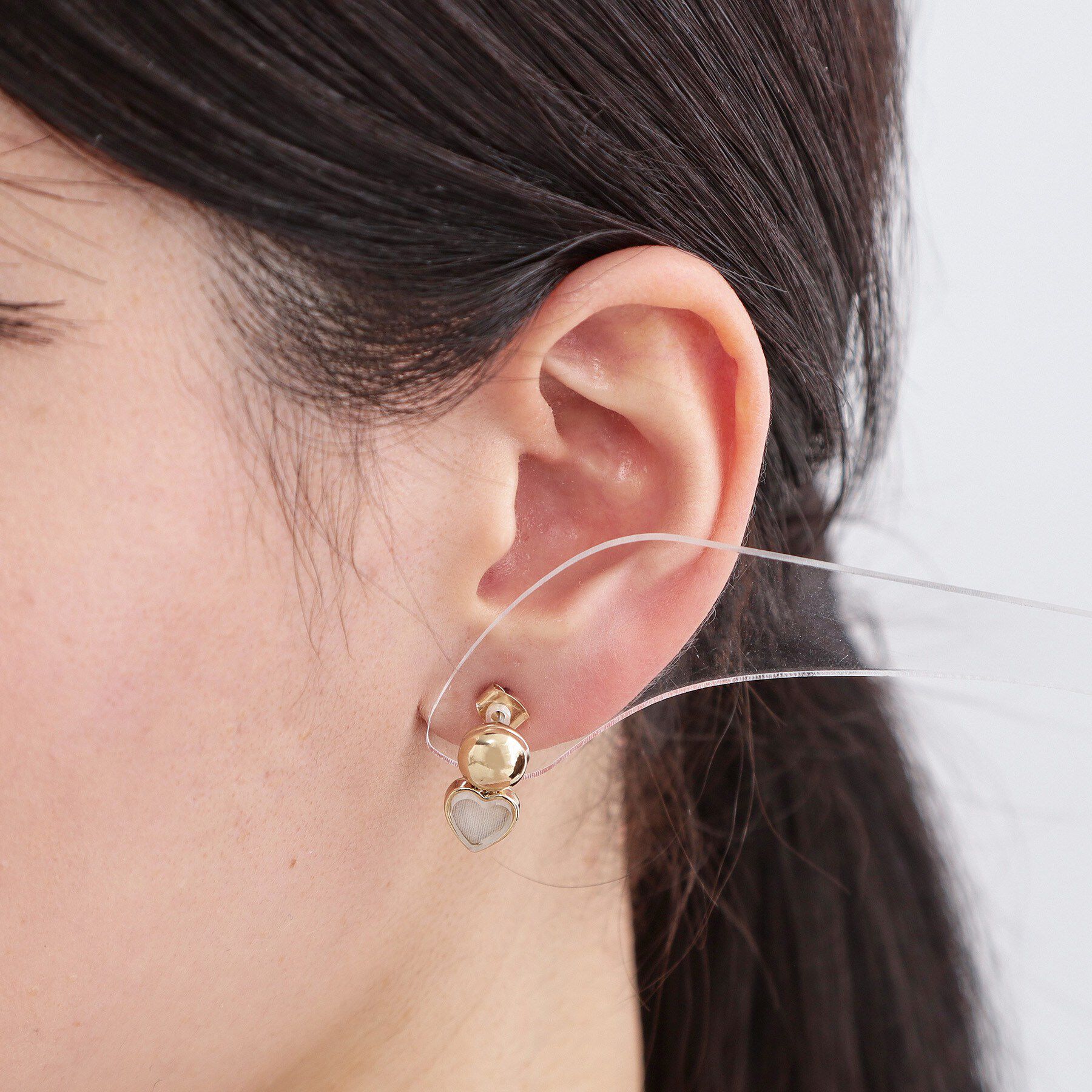 OPAQUE.CLIP「メタルハートモチーフピアス」|ピアス|