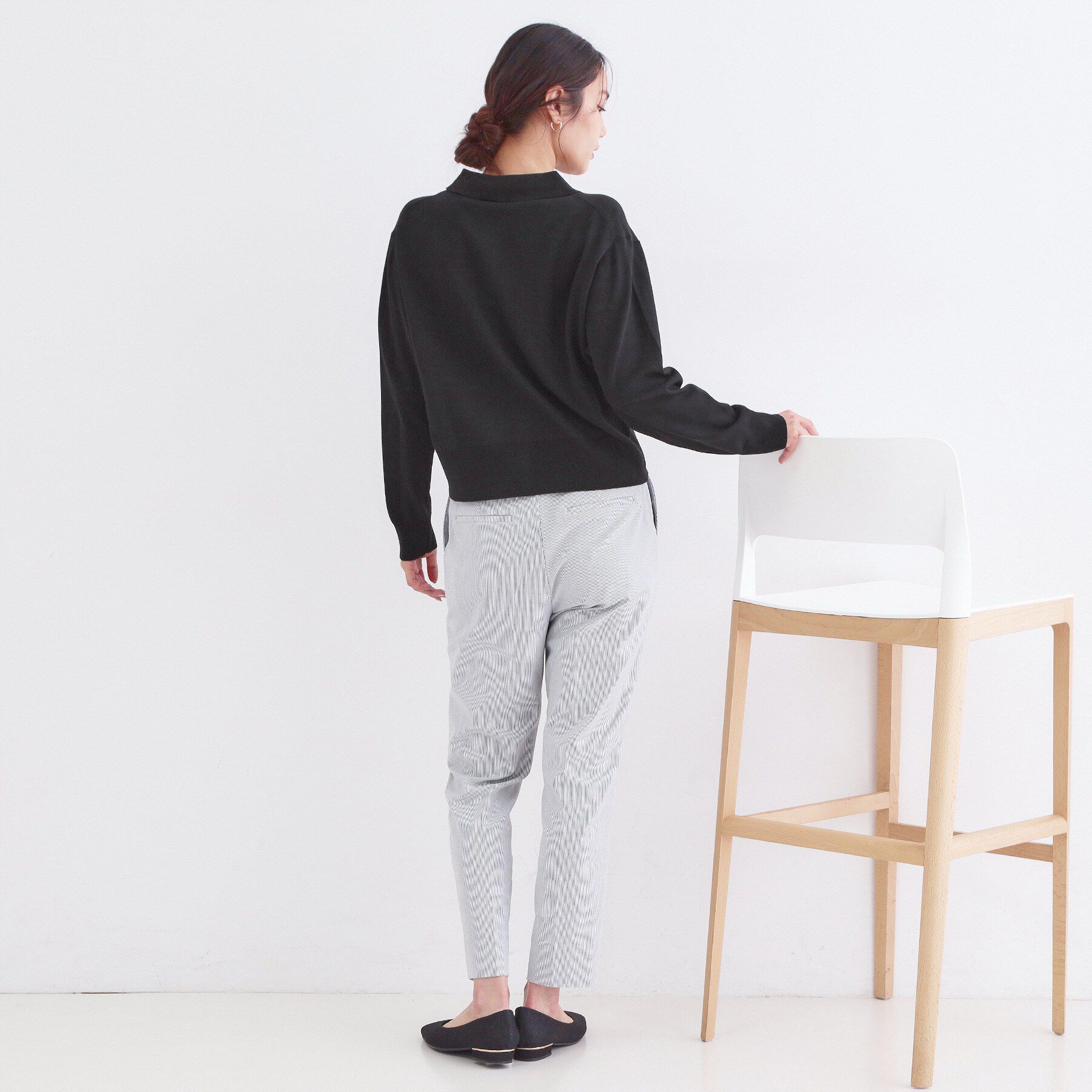 OPAQUE.CLIP「ポロ衿デザインニットカーディガン【洗濯機OK】」|カーディガン|