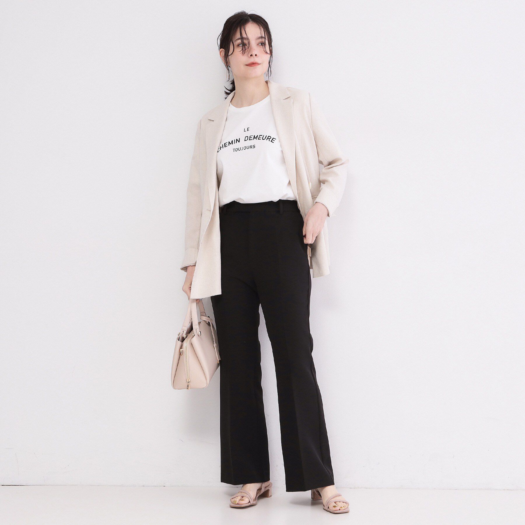 OPAQUE.CLIP「ストレッチフレアパンツ【洗濯機OK／イージーアイロン】」|その他|