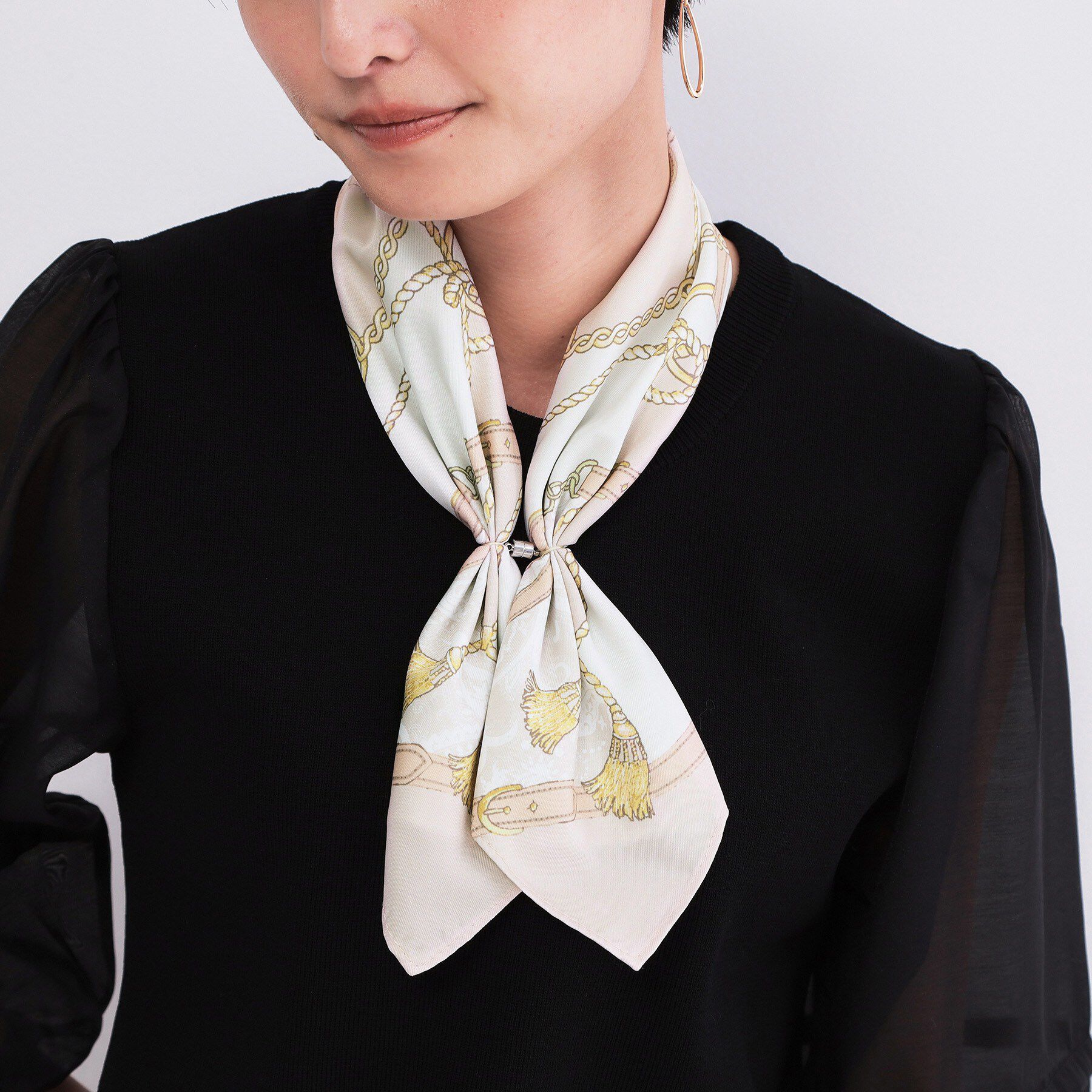 OPAQUE.CLIP「【接触冷感】マグネット付スカーフ」|ストール|