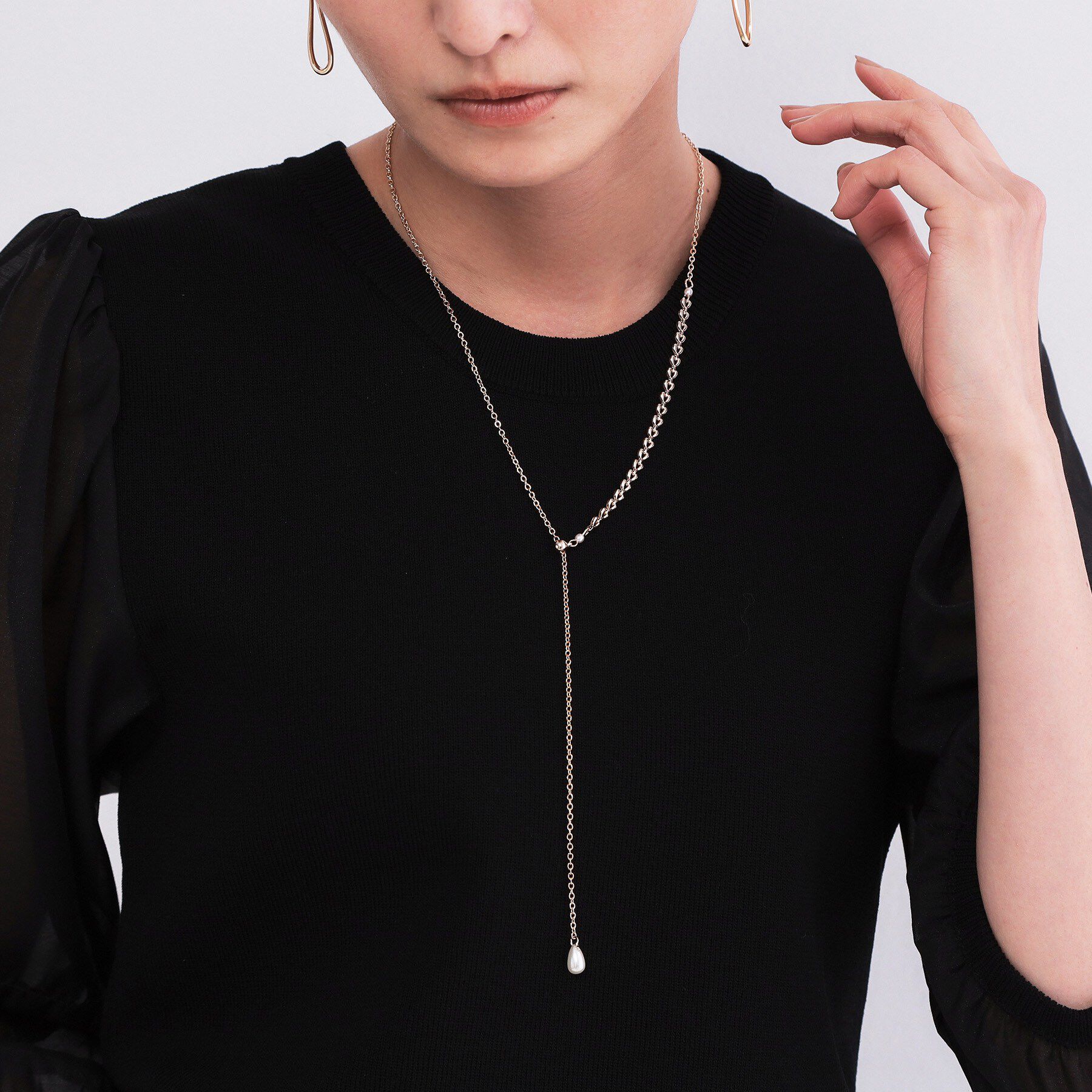 OPAQUE.CLIP「デザインミニチェーンスライドネックレス」|ネックレス|