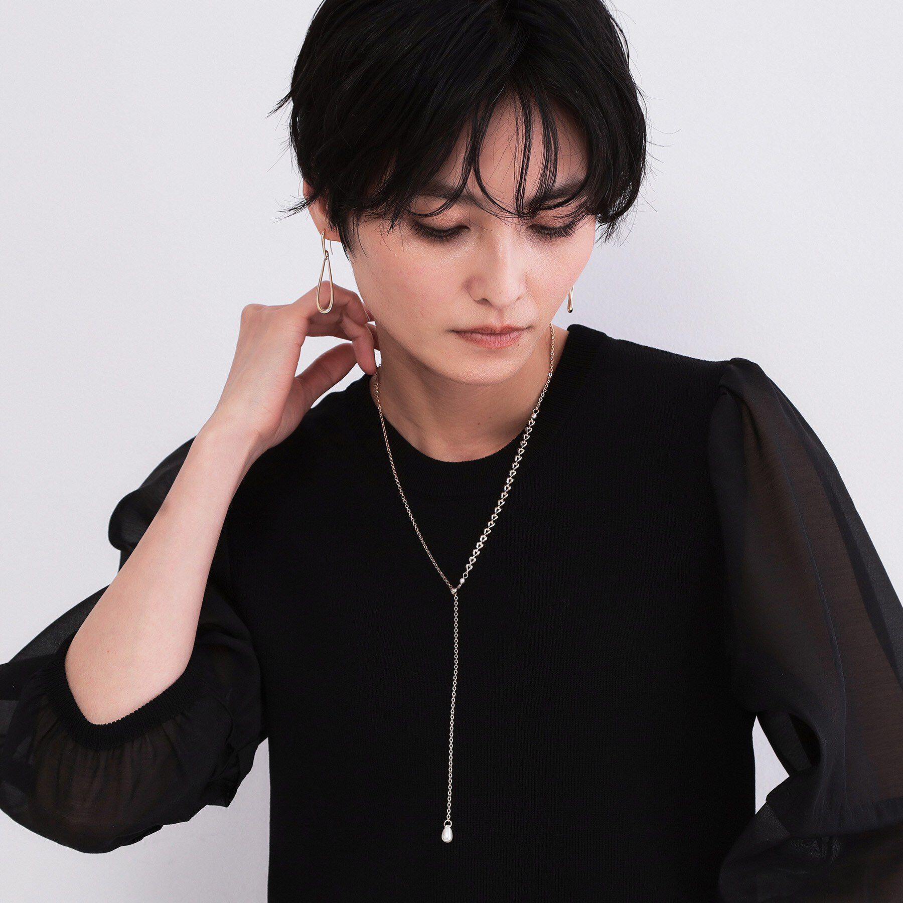 OPAQUE.CLIP「デザインミニチェーンスライドネックレス」|ネックレス|