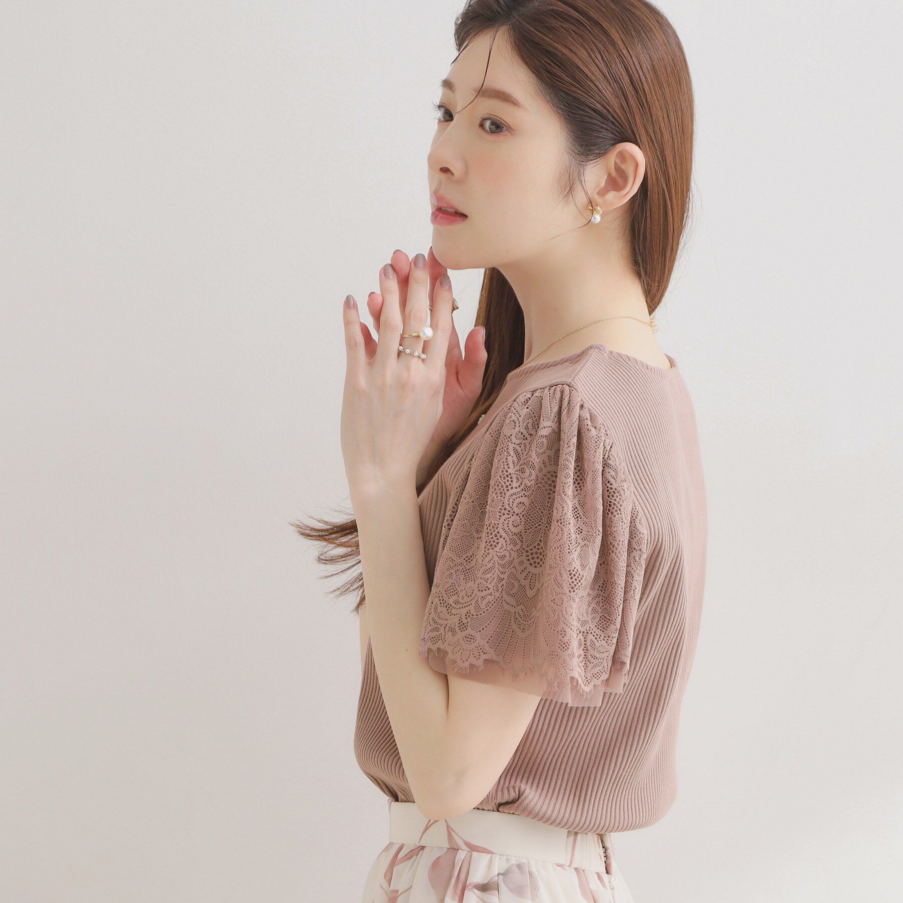 Couture broach「テレコレーストップス」|Tシャツ・カットソー|