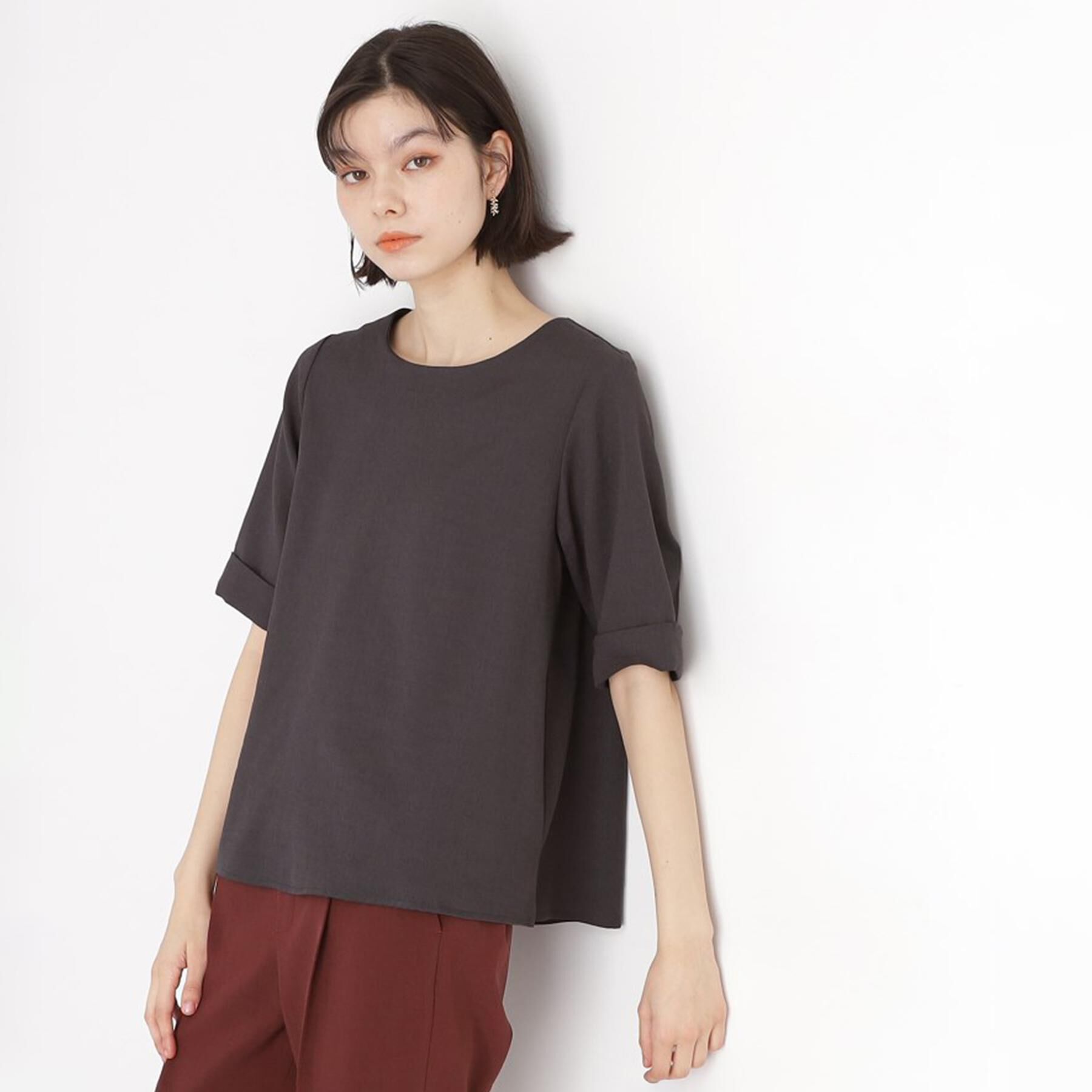 THE SHOP TK「麻調ブラウス【シワになりにくい/洗える】」|シャツ・ブラウス|