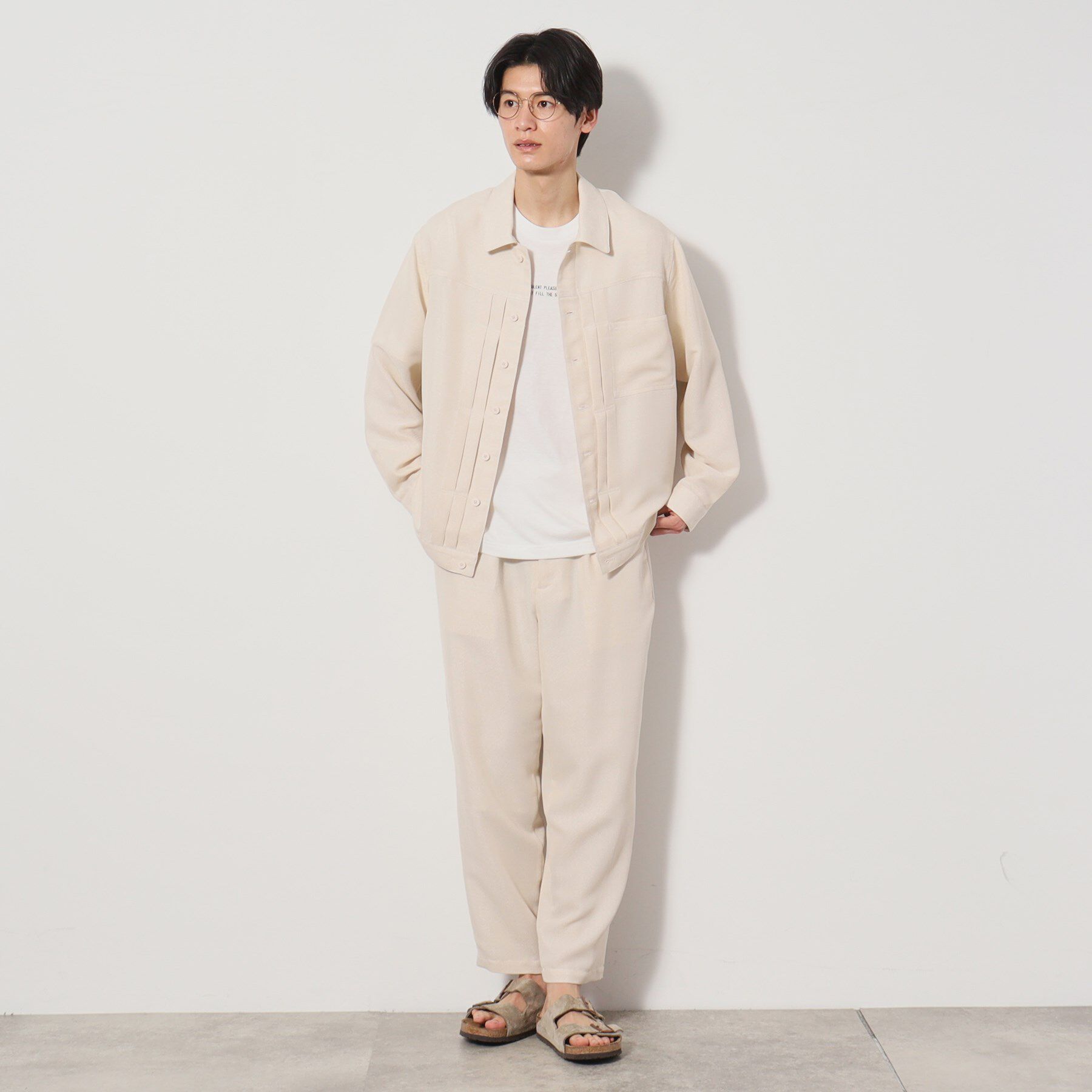 THE SHOP TK「パナマメッシュトラッカージャケット セットアップ可」|ブルゾン・スタジャン|