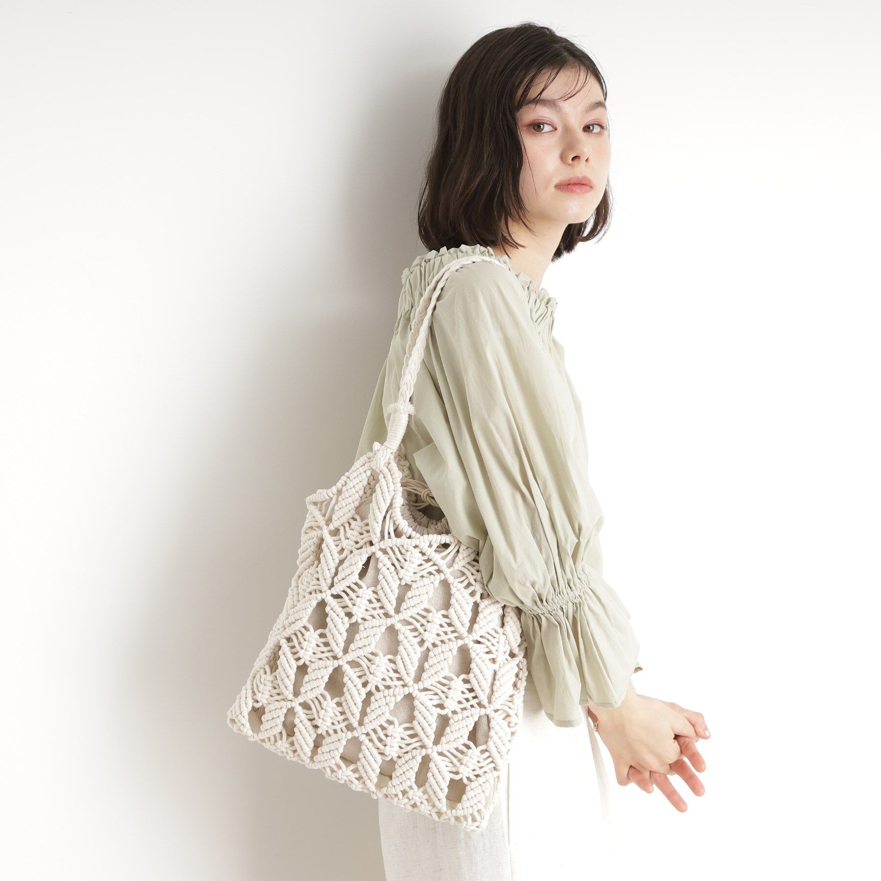 THE SHOP TK「マクラメトートバッグ」|トートバッグ|