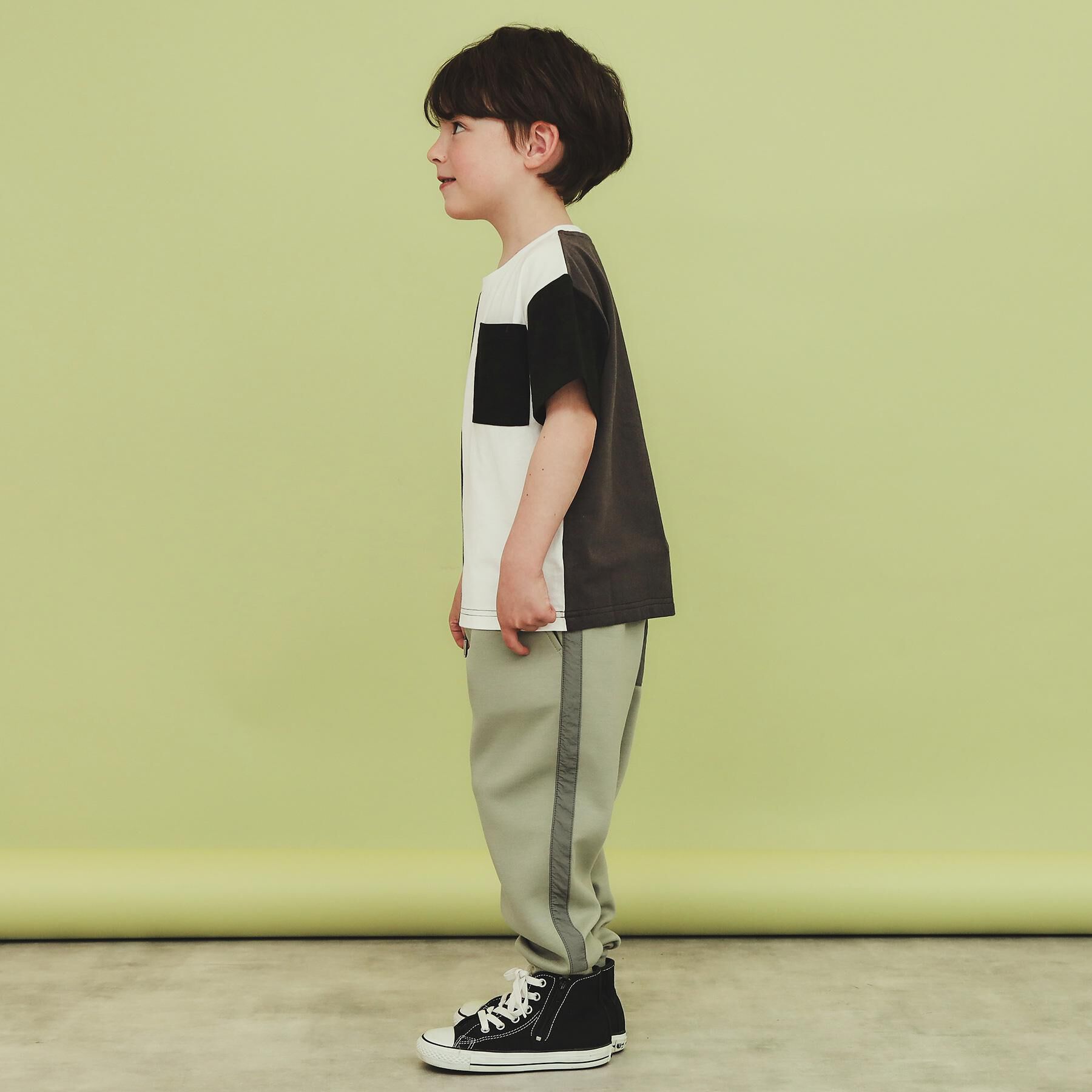 THE SHOP TK「【110-160/洗濯機OK】縦切替えポケットTシャツ」|Tシャツ・カットソー|