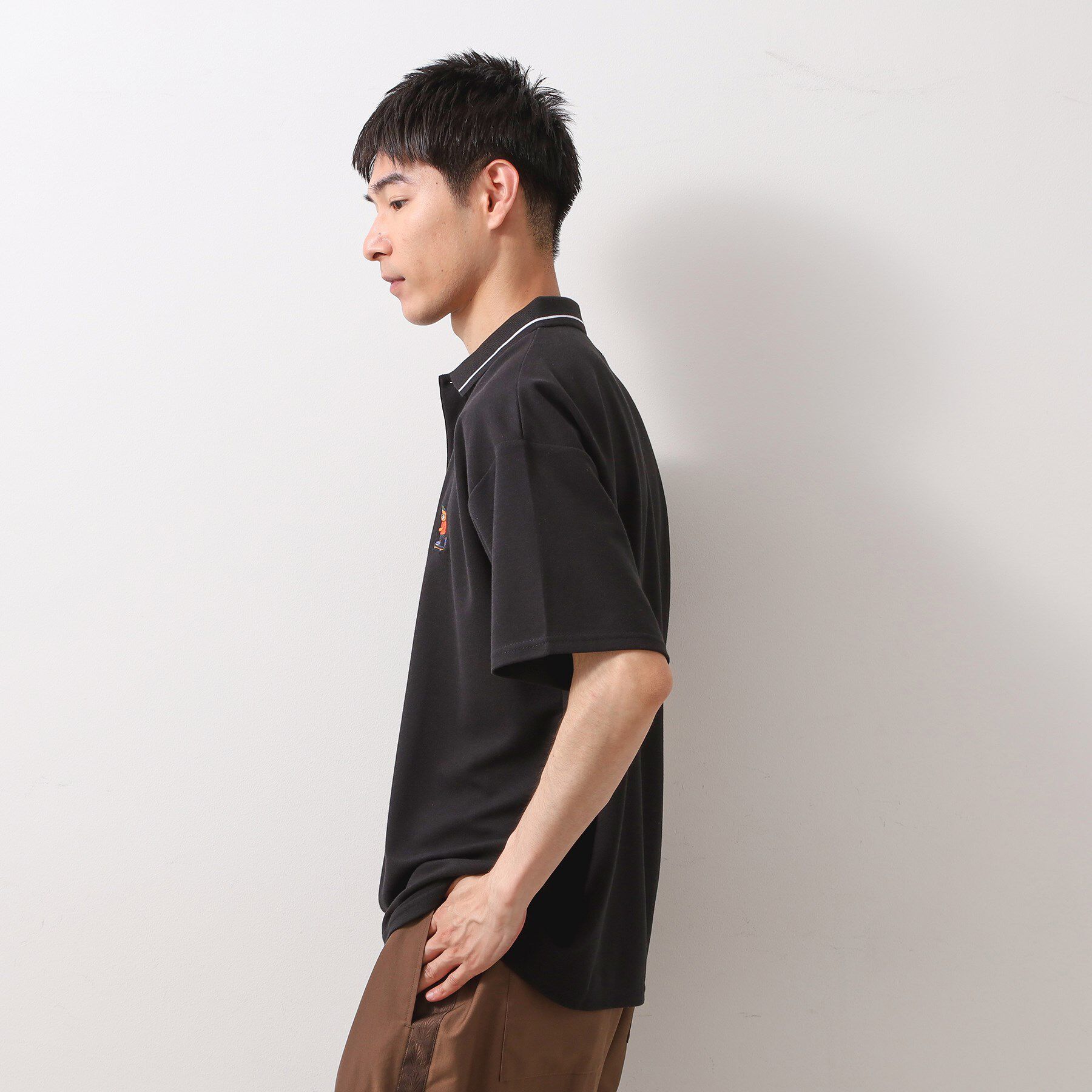 THE SHOP TK「アニマル刺繍半袖ポロシャツ　【洗濯機OK/ユニセックス】」|ポロシャツ|