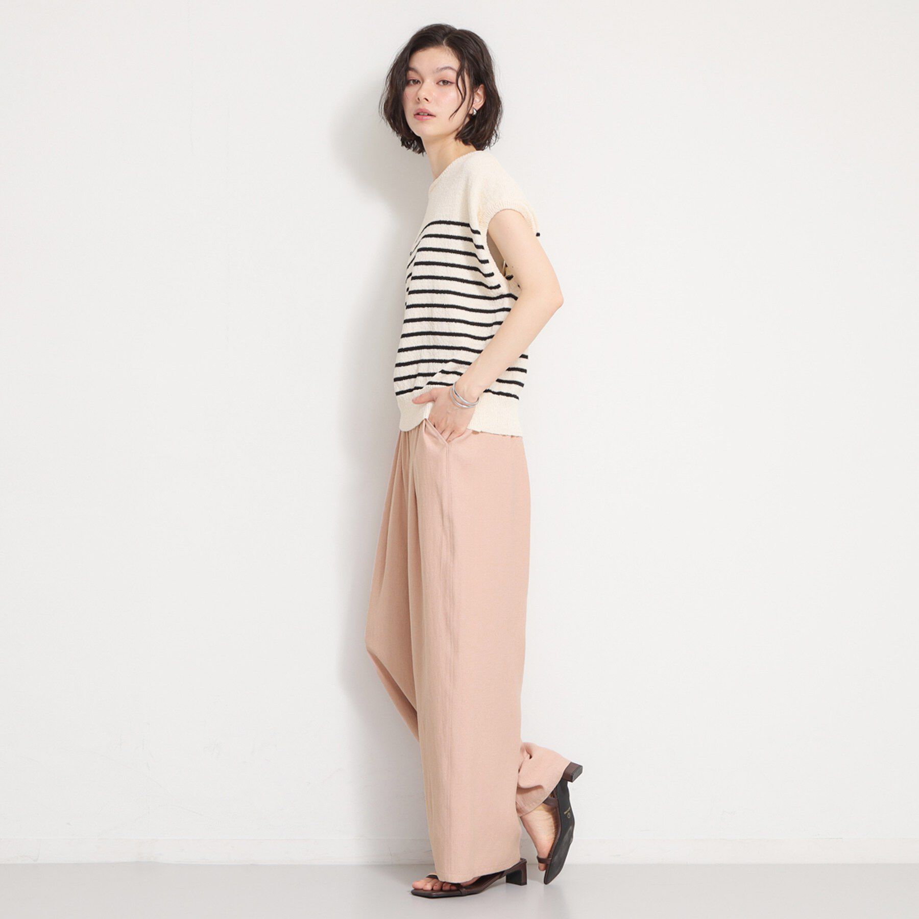 THE SHOP TK「さらりと心地よい リネンライクワイドパンツ」|その他|