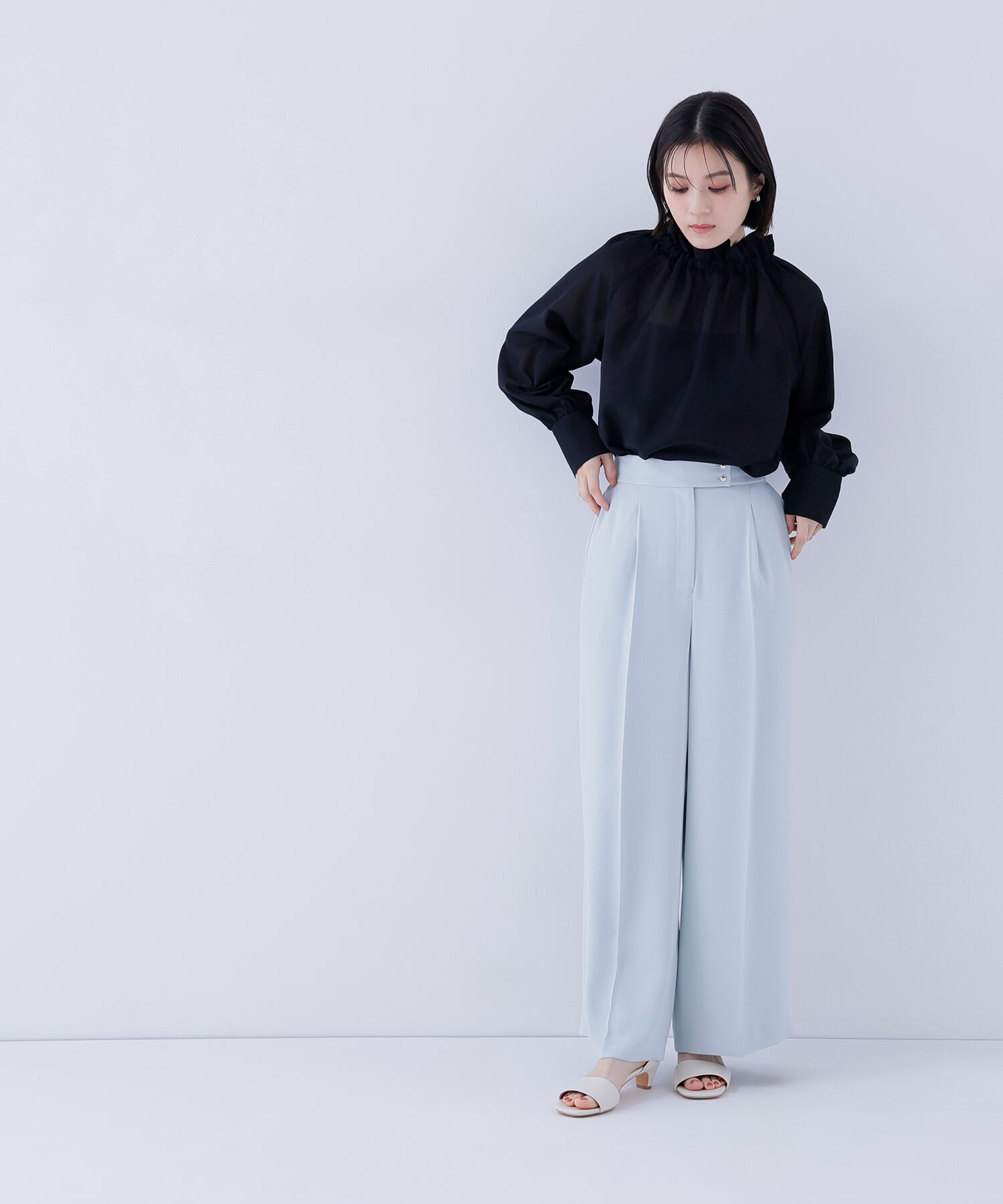  「2wayシアーボウタイブラウス」|シャツ・ブラウス|