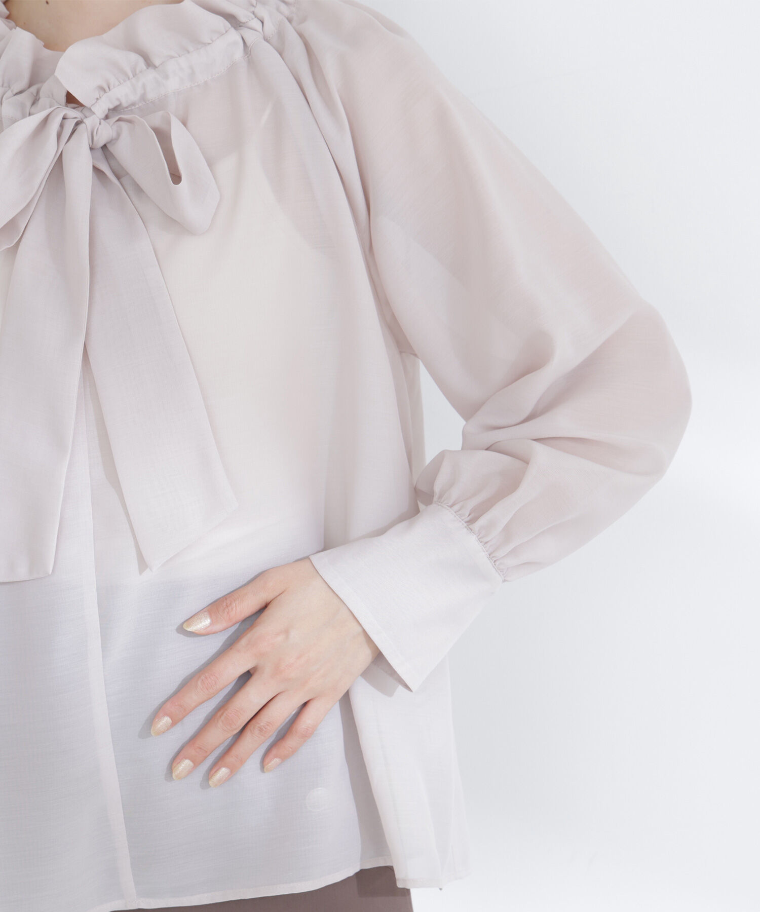  「2wayシアーボウタイブラウス」|シャツ・ブラウス|