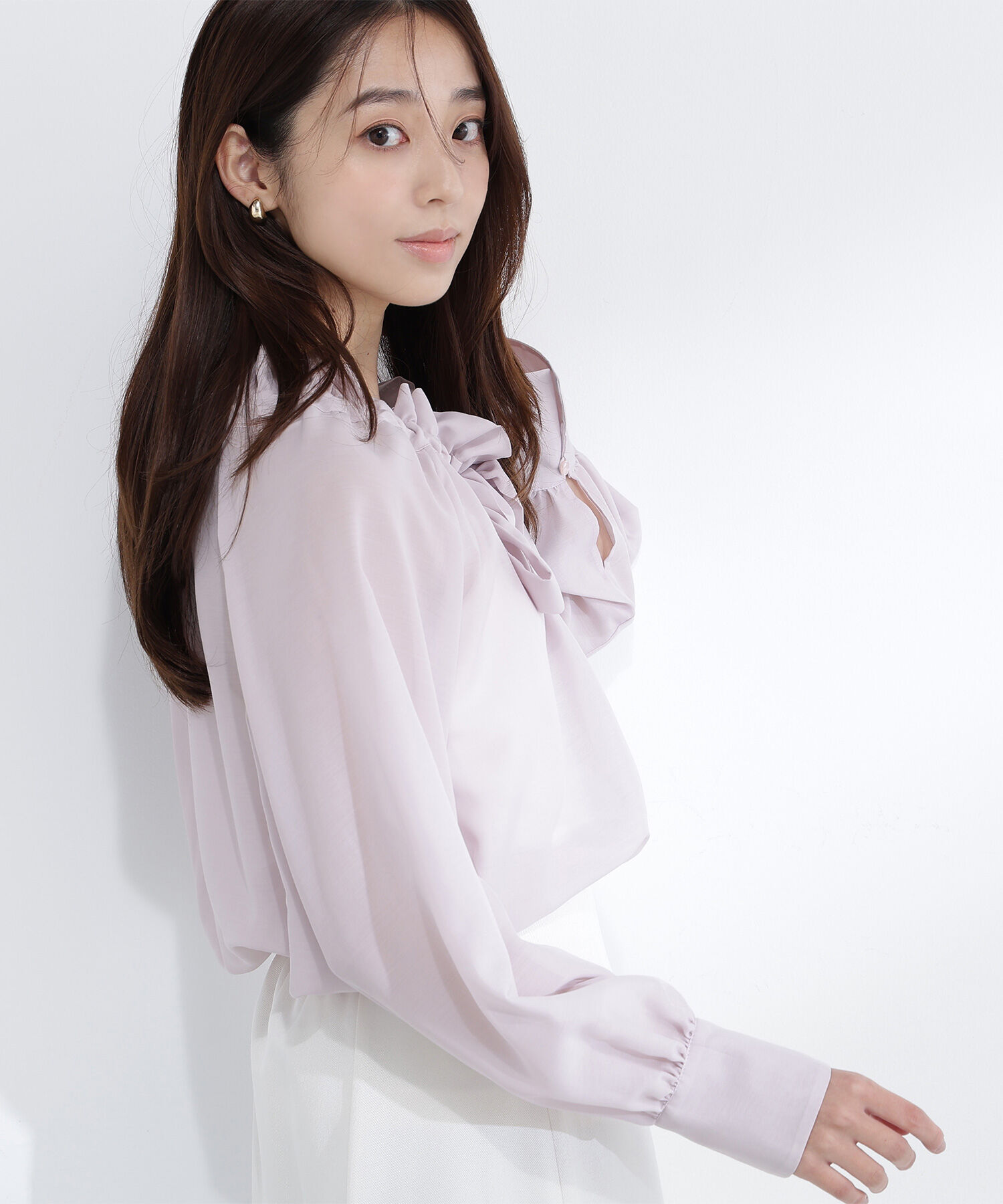  「2wayシアーボウタイブラウス」|シャツ・ブラウス|