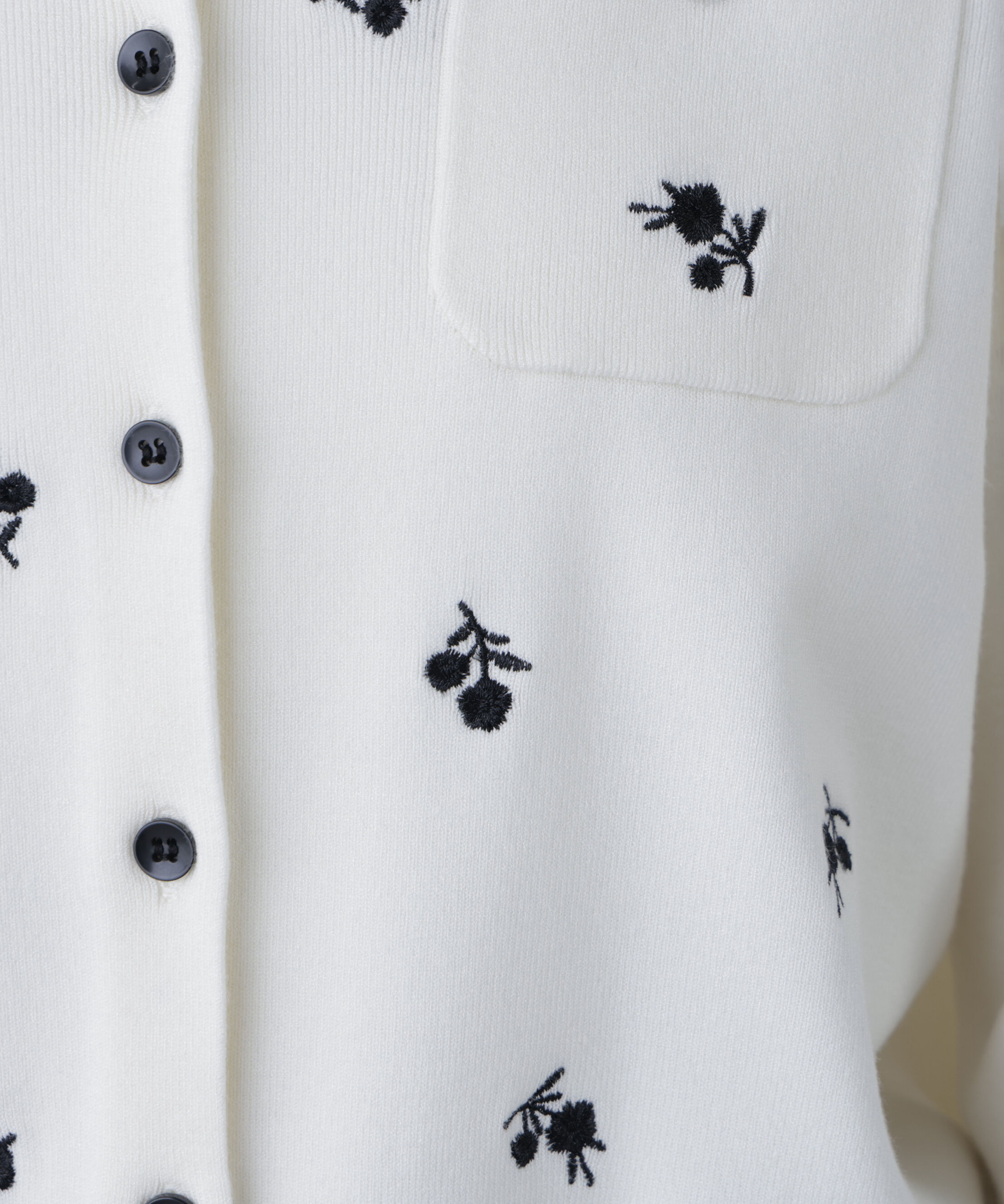  「〈N.〉フラワー刺繍ポケットカーデ」|ニット・セーター|