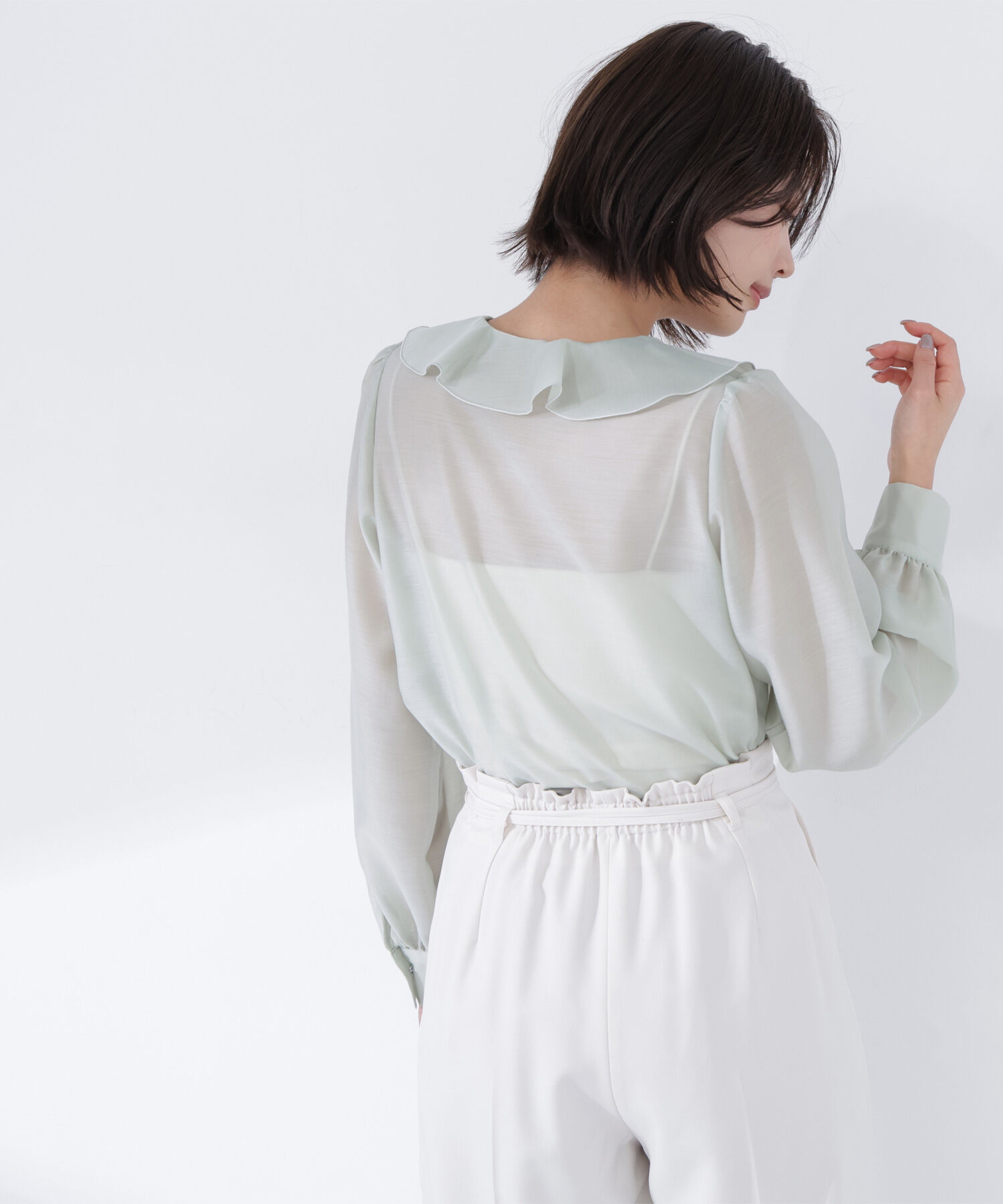  「フロントフリルブラウス」|シャツ・ブラウス|
