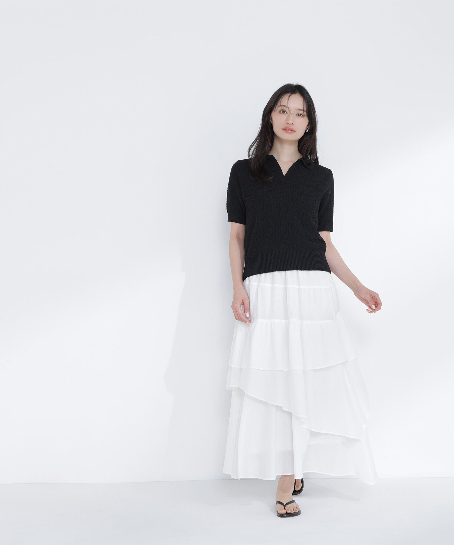  「アシンメトリーティアードスカート」|スカート|