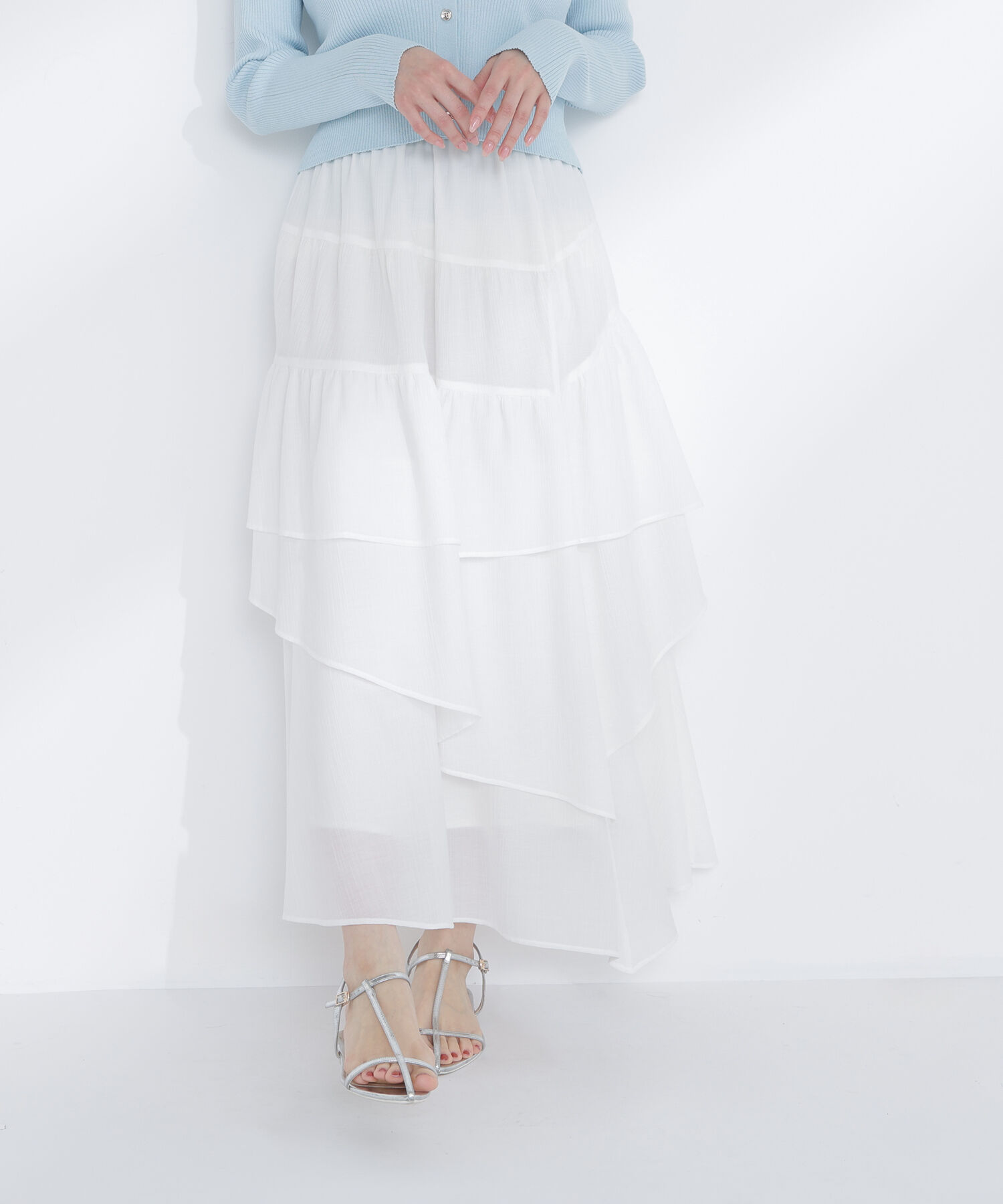  「アシンメトリーティアードスカート」|スカート|