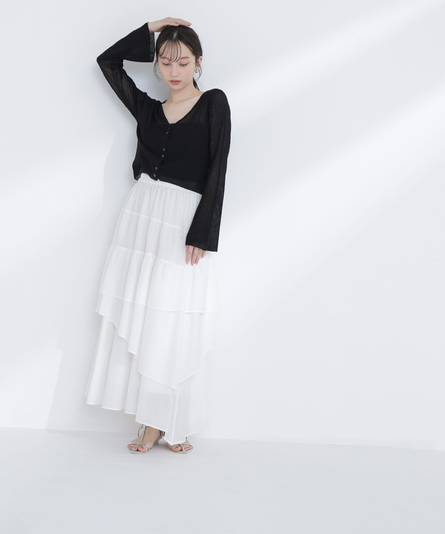  「アシンメトリーティアードスカート」|スカート|