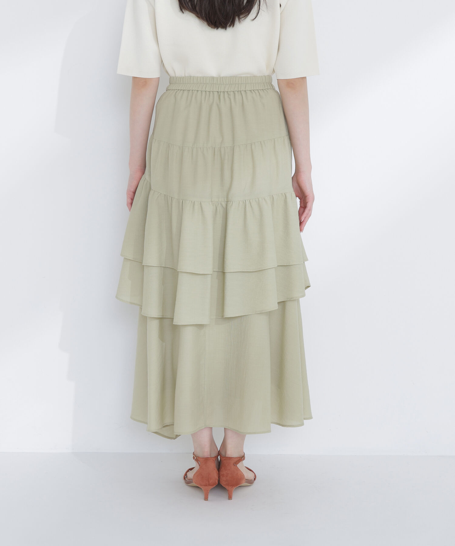  「アシンメトリーティアードスカート」|スカート|