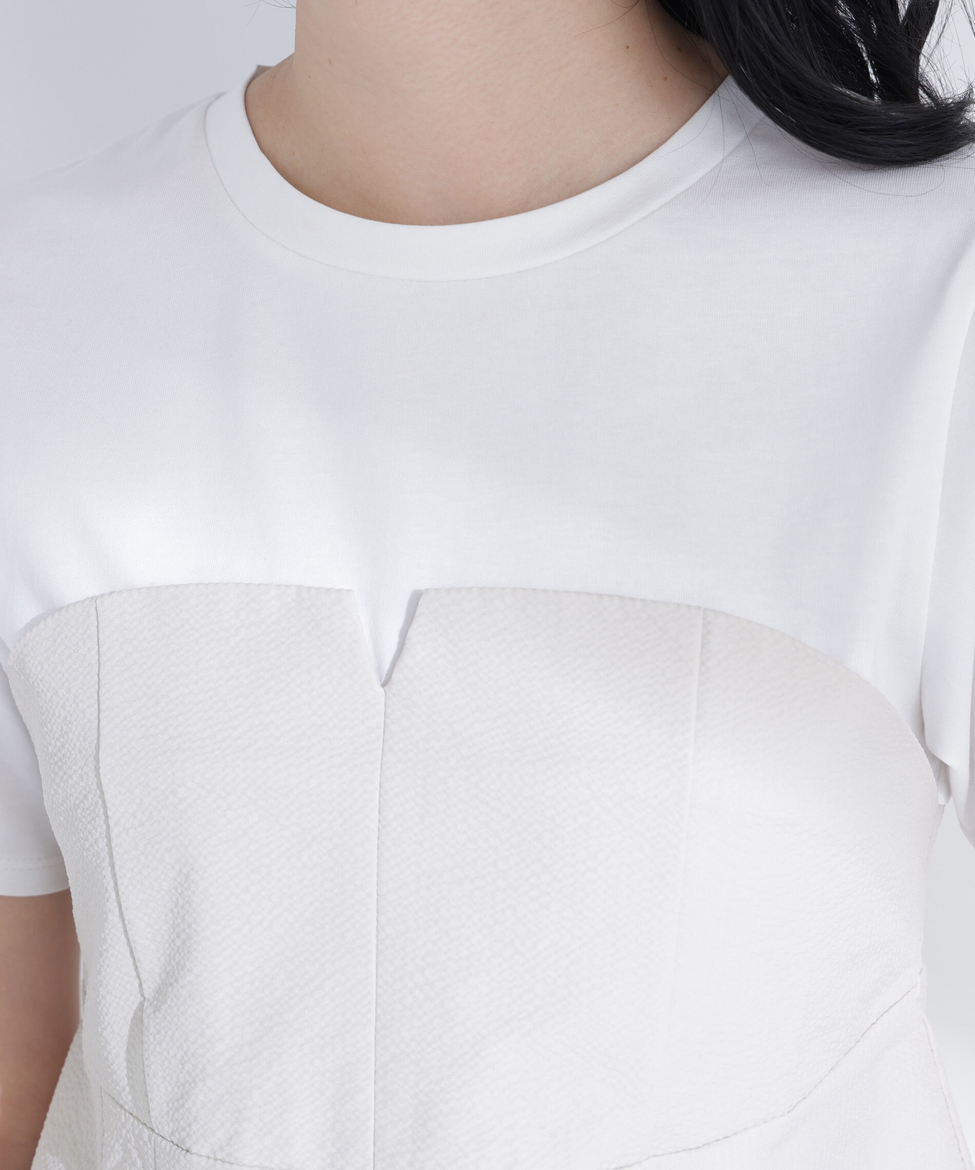  「ペプラムビスチェドッキングカットソー」|Tシャツ・カットソー|