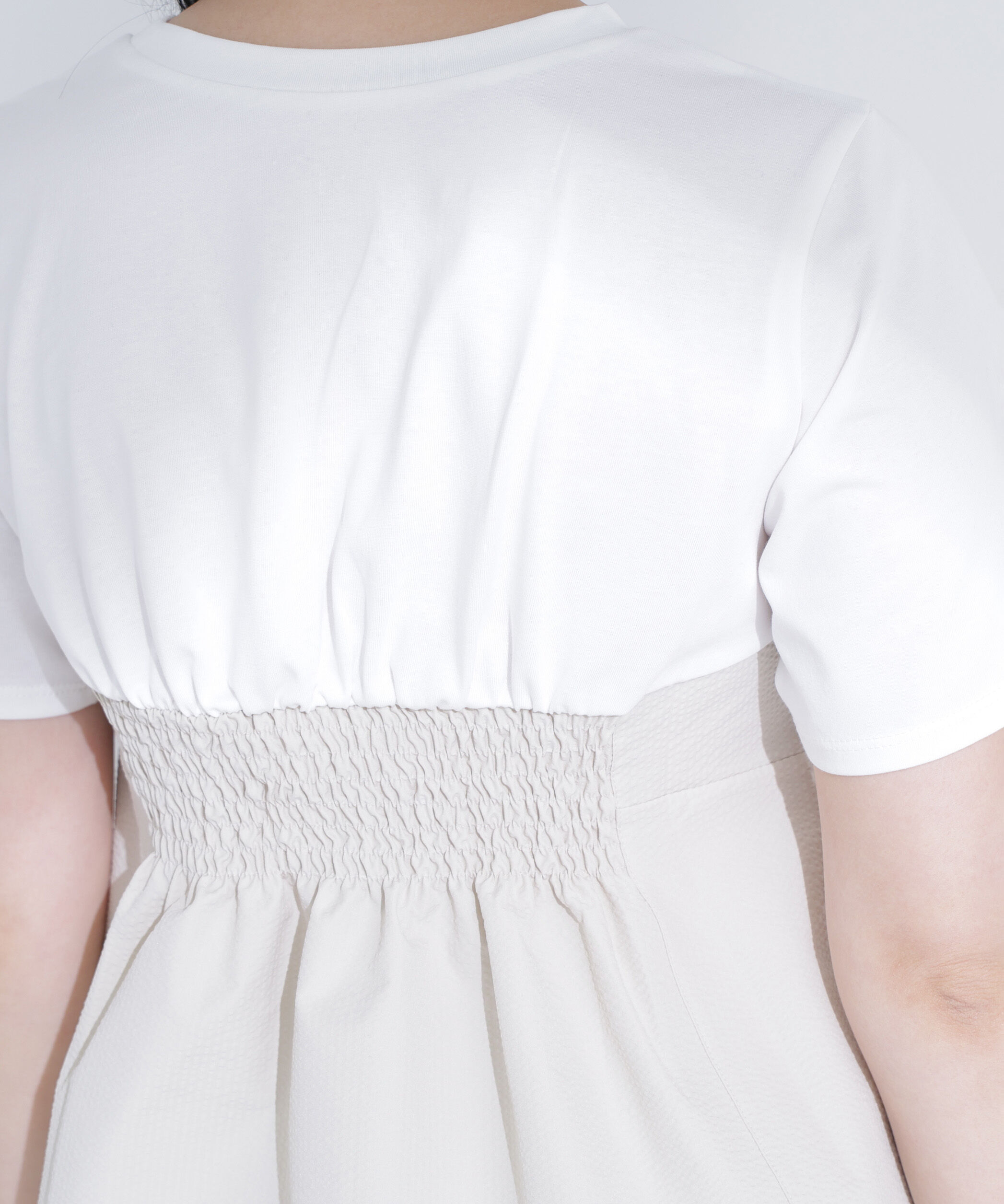  「ペプラムビスチェドッキングカットソー」|Tシャツ・カットソー|