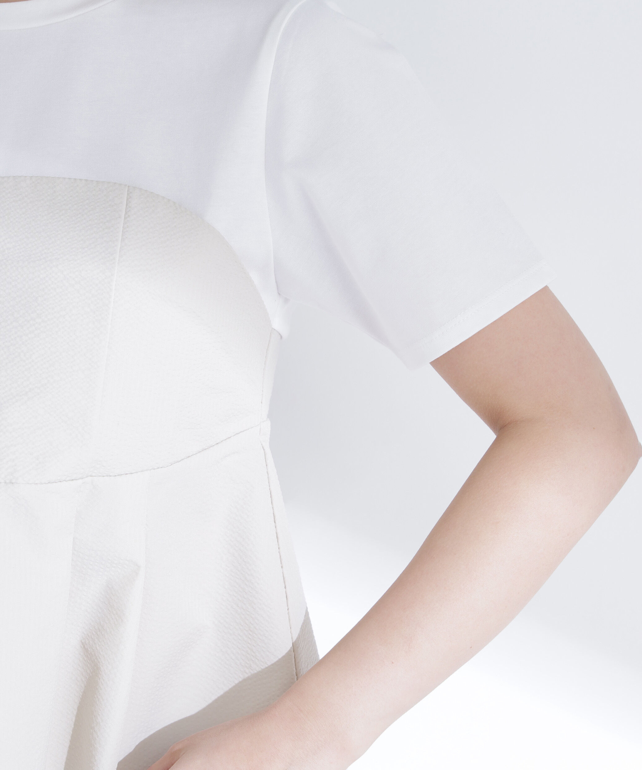  「ペプラムビスチェドッキングカットソー」|Tシャツ・カットソー|