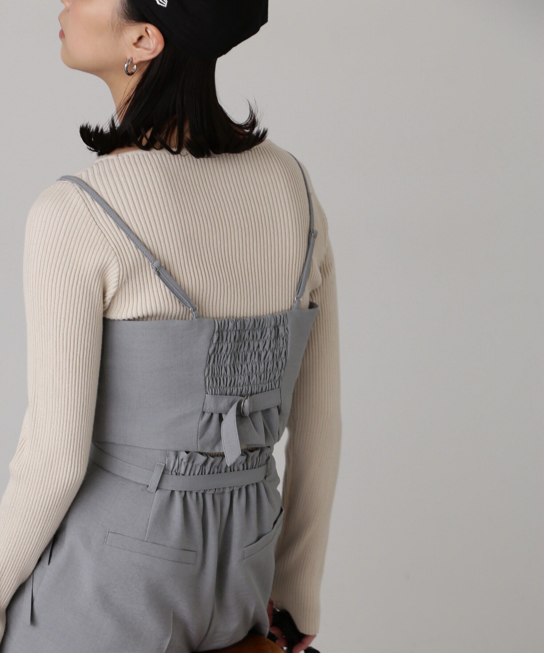  「気流染めフロントジップビスチェ」|シャツ・ブラウス|