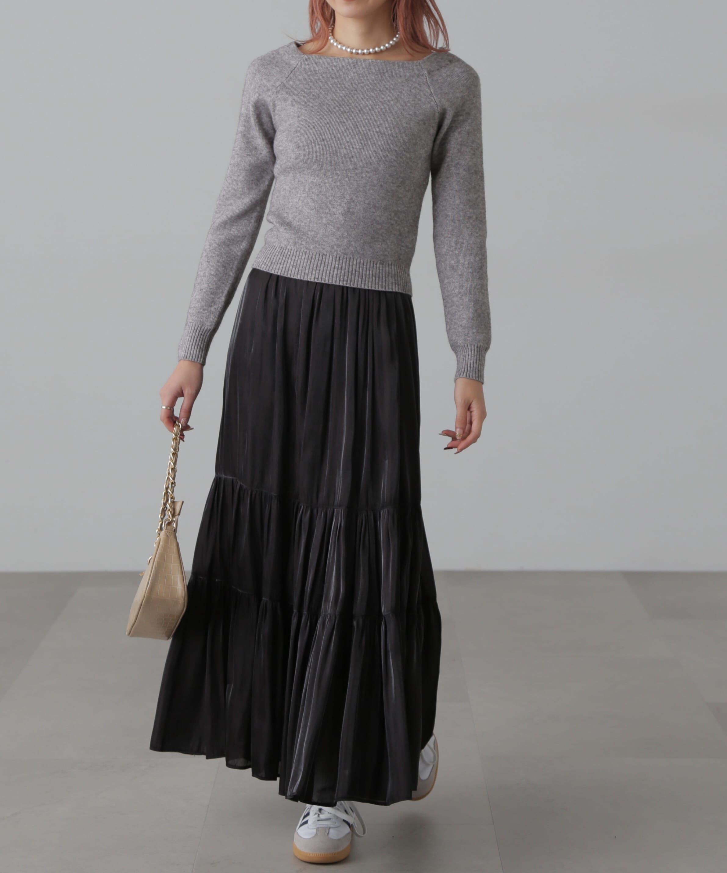  「スクエアネックコンパクトニット」|ニット・セーター|